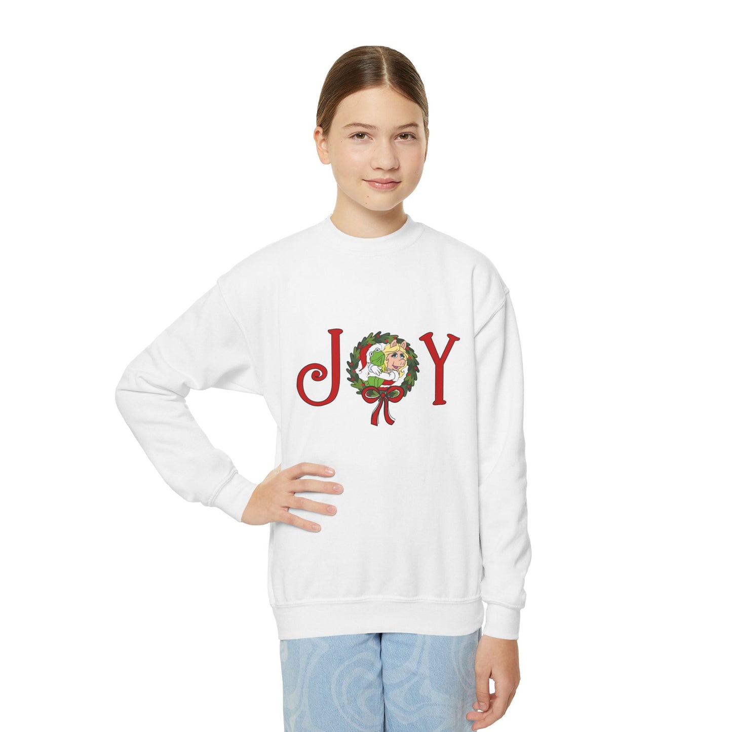 Kermit & Miss Piggy JOY Christmas Youth Crewneck Sweatshirt