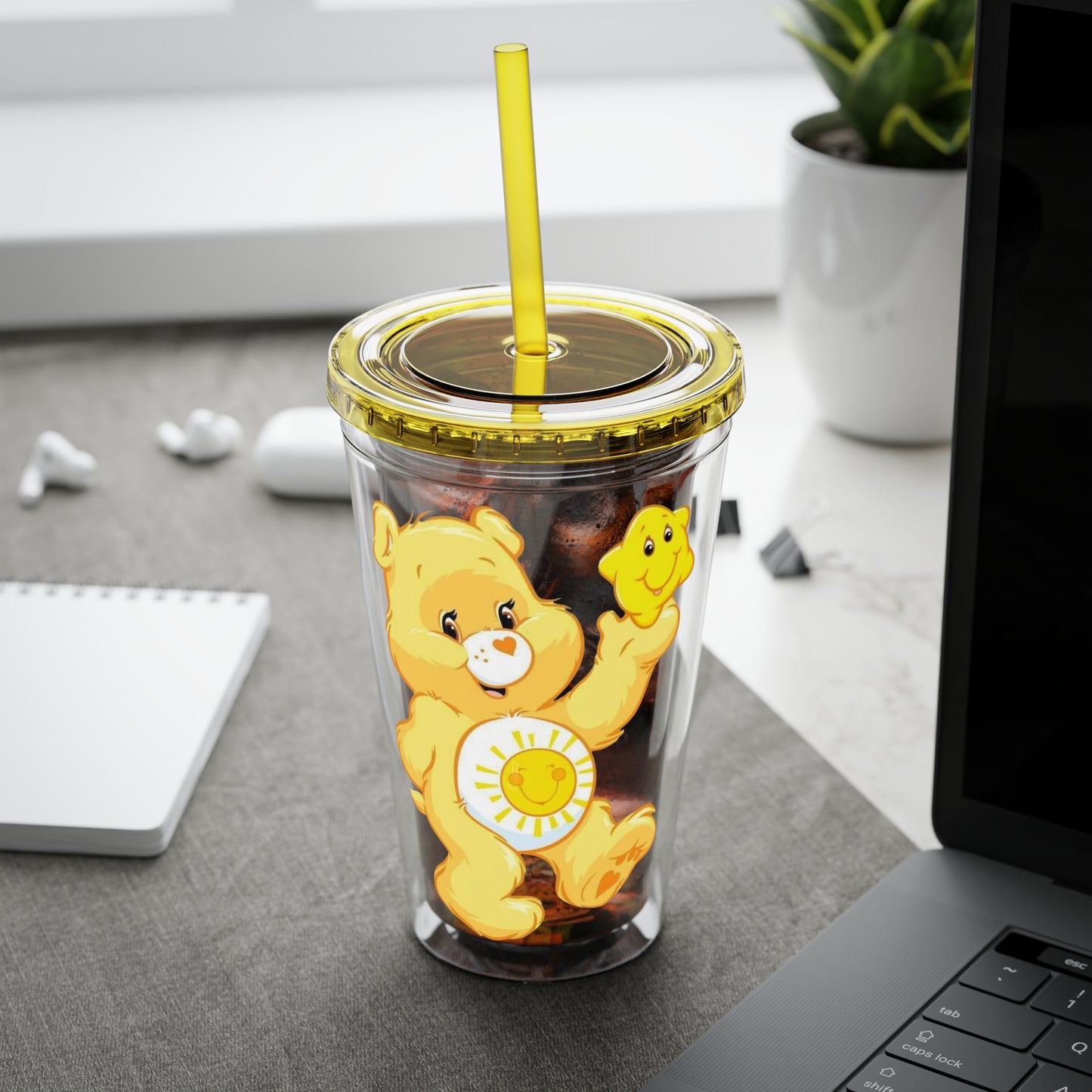 Care Bears 16oz Tumbler with Straw — Funshine Bear