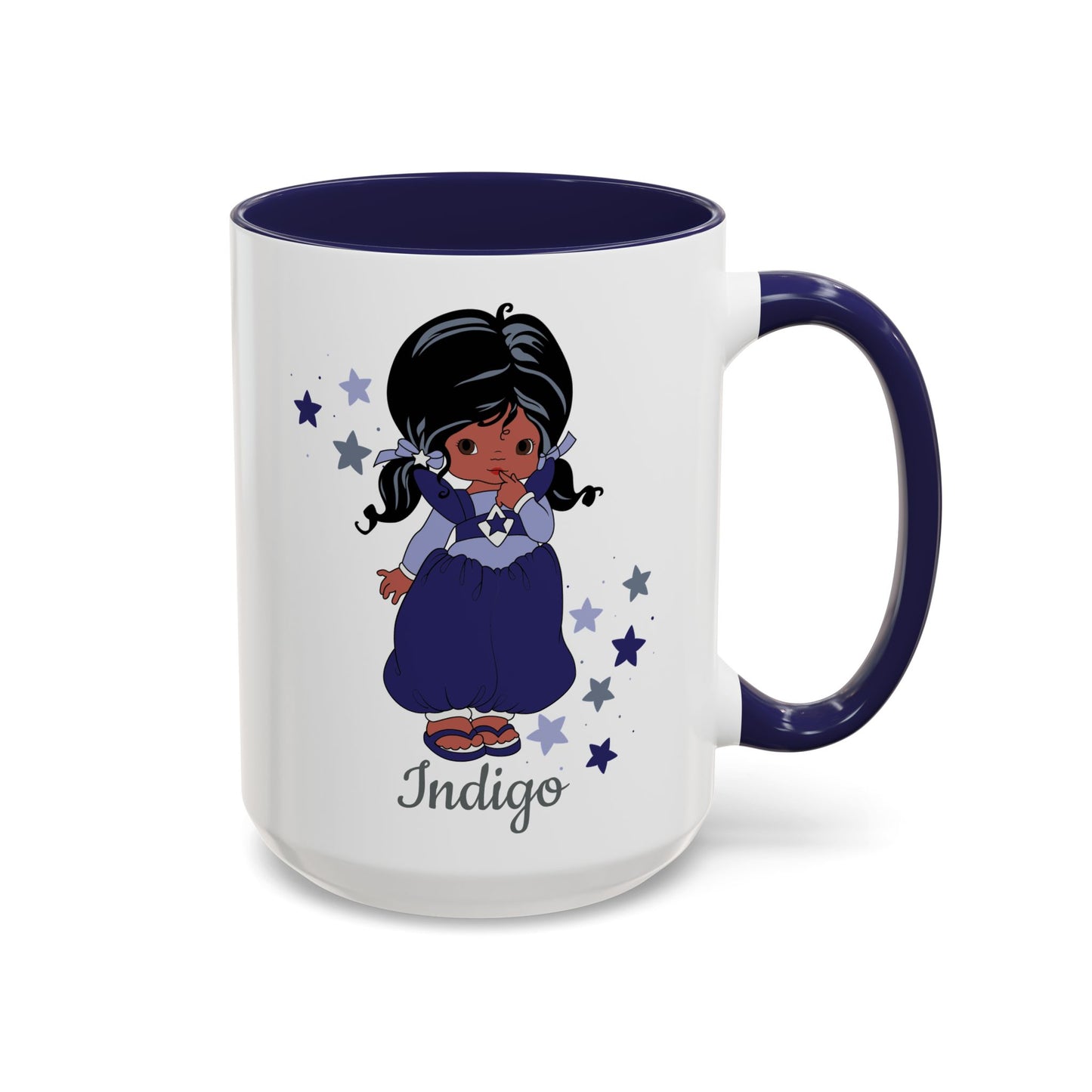 Rainbow Brite Color Kids Ceramic Mug - Indigo, 11oz/15oz