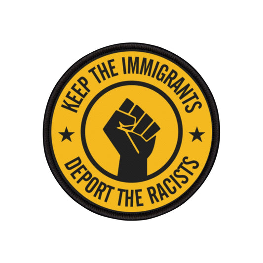 DEPORT THE RACISTS Iron-on Patch