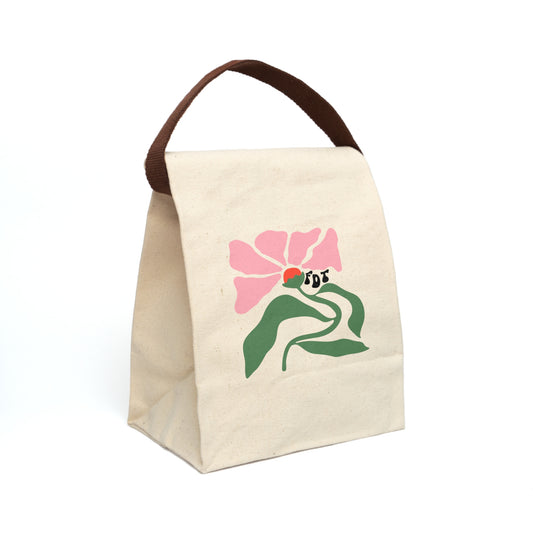 “FDT” Anti-Trump Pink Floral Canvas Lunch Bag