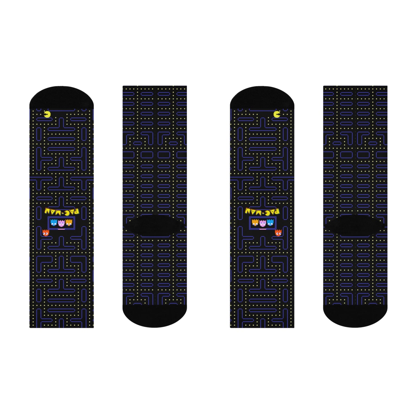 Pac-Man Inspired Cushioned Crew Socks