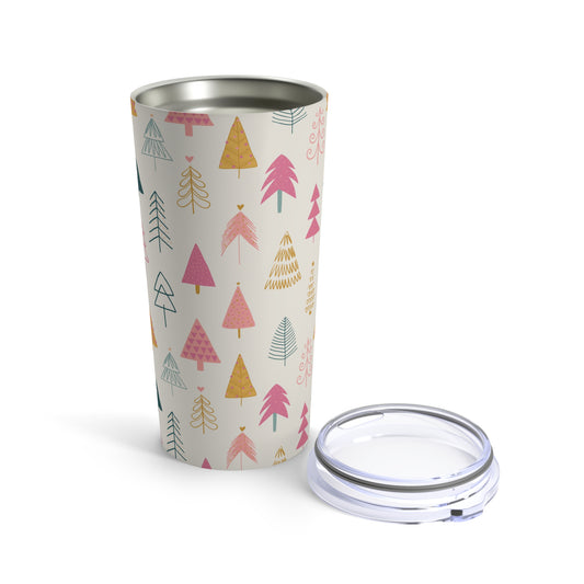 Holiday Tumbler, 20oz - Whimsy Christmas Trees