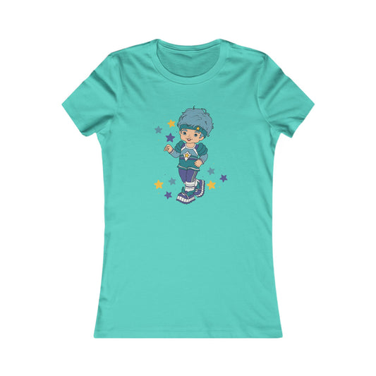 Rainbow Brite Buddy Blue Slim Fit Cotton Tee