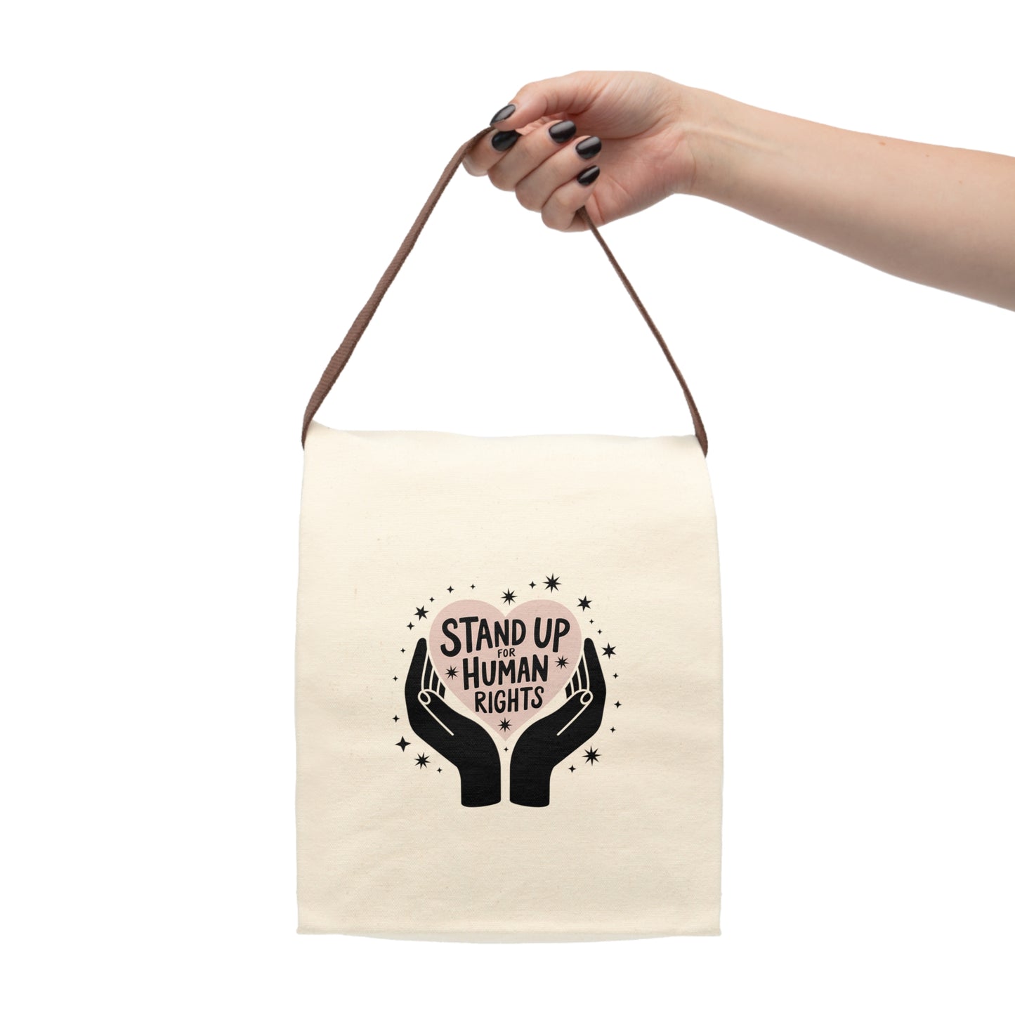 Human Rights Canvas Lunch Bag