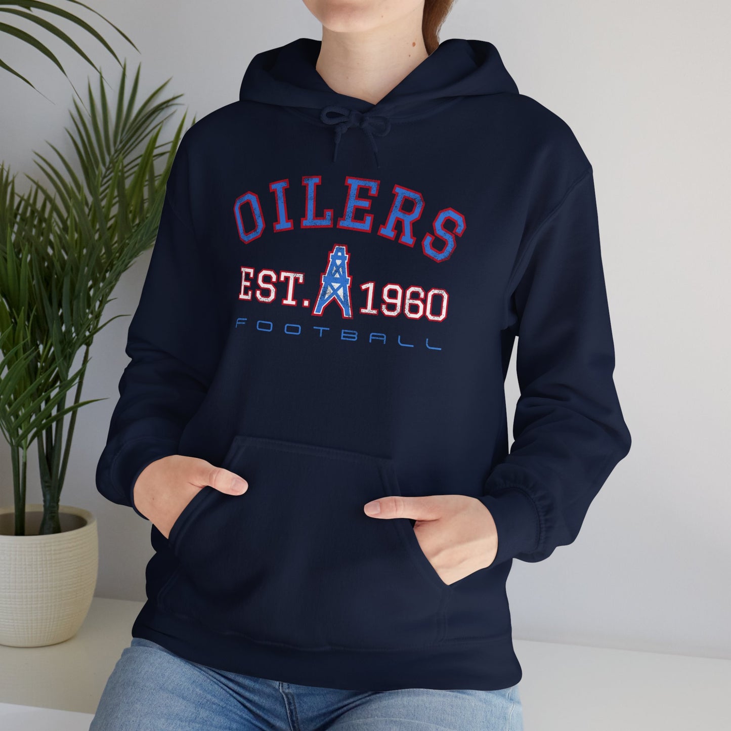 Houston Oilers “Est. 1960” Unisex Hoodie | Up to Size 5X