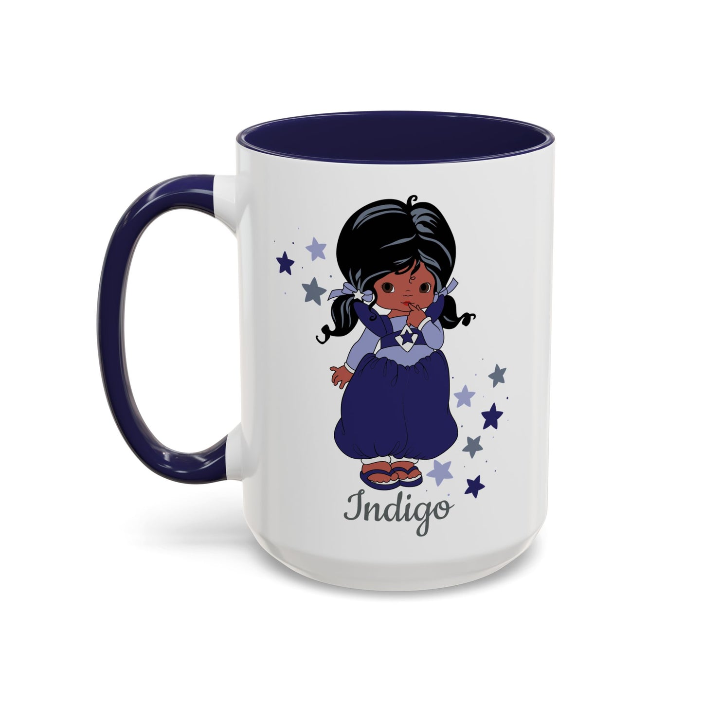 Rainbow Brite Color Kids Ceramic Mug - Indigo, 11oz/15oz