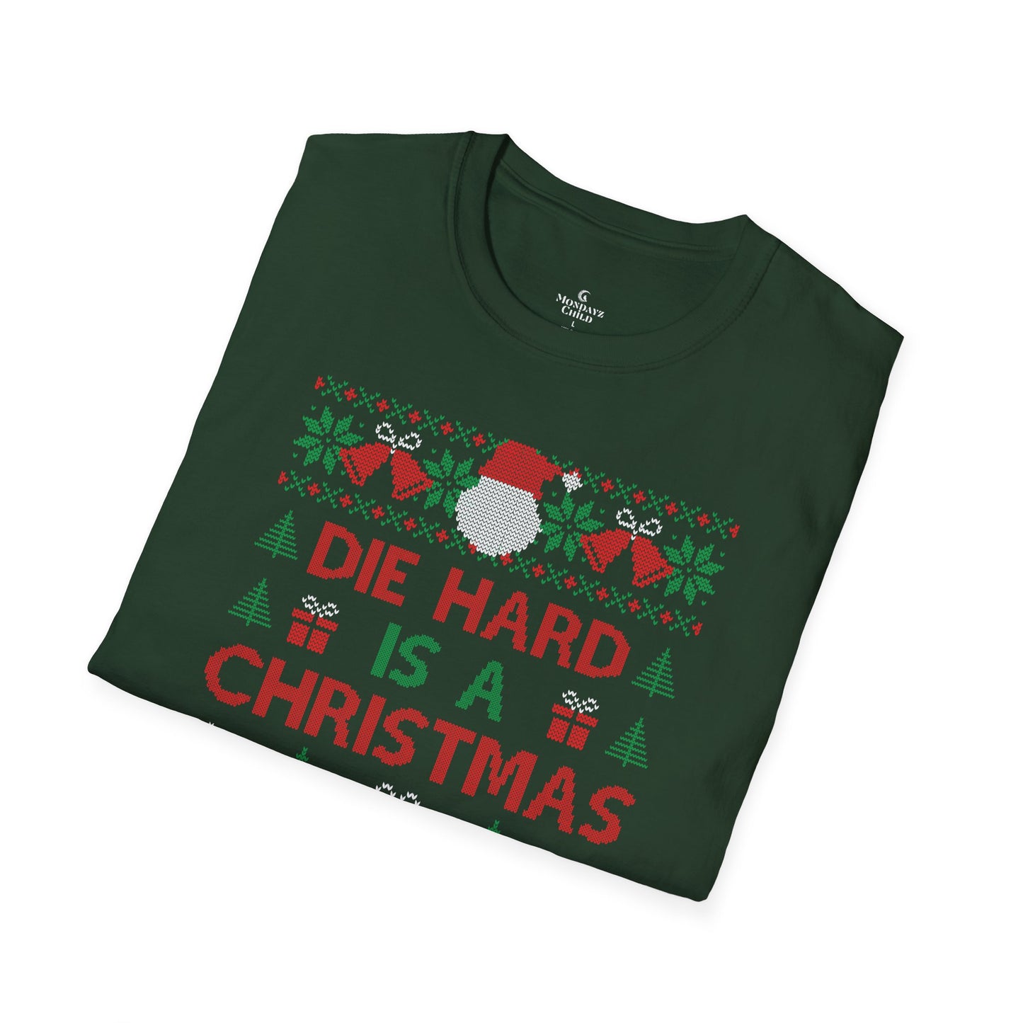 ‘Die Hard Is A Christmas Movie’ Funny Holiday Ugly Sweater Tee
