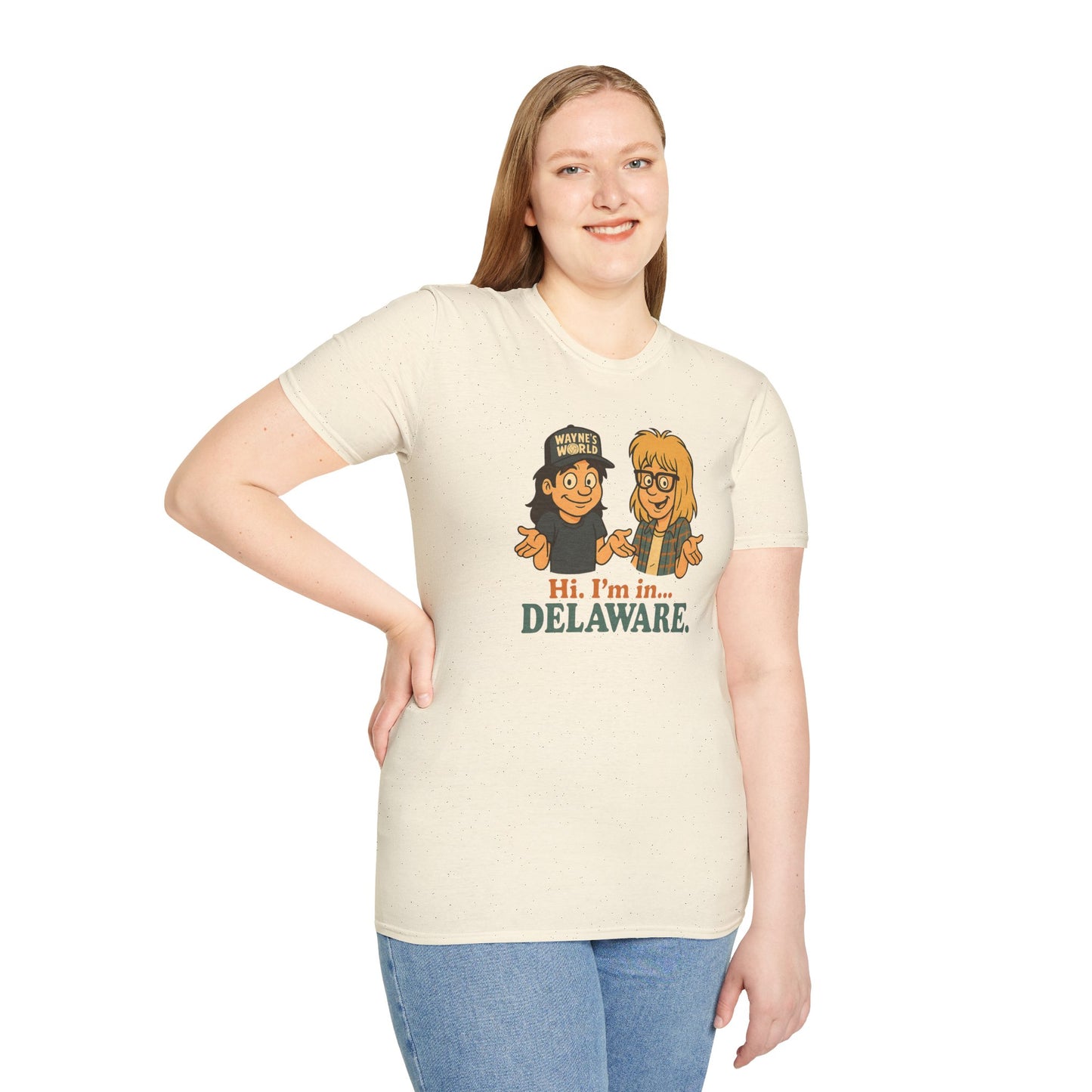 Delaware Unisex Tee with Wayne’s World Quote