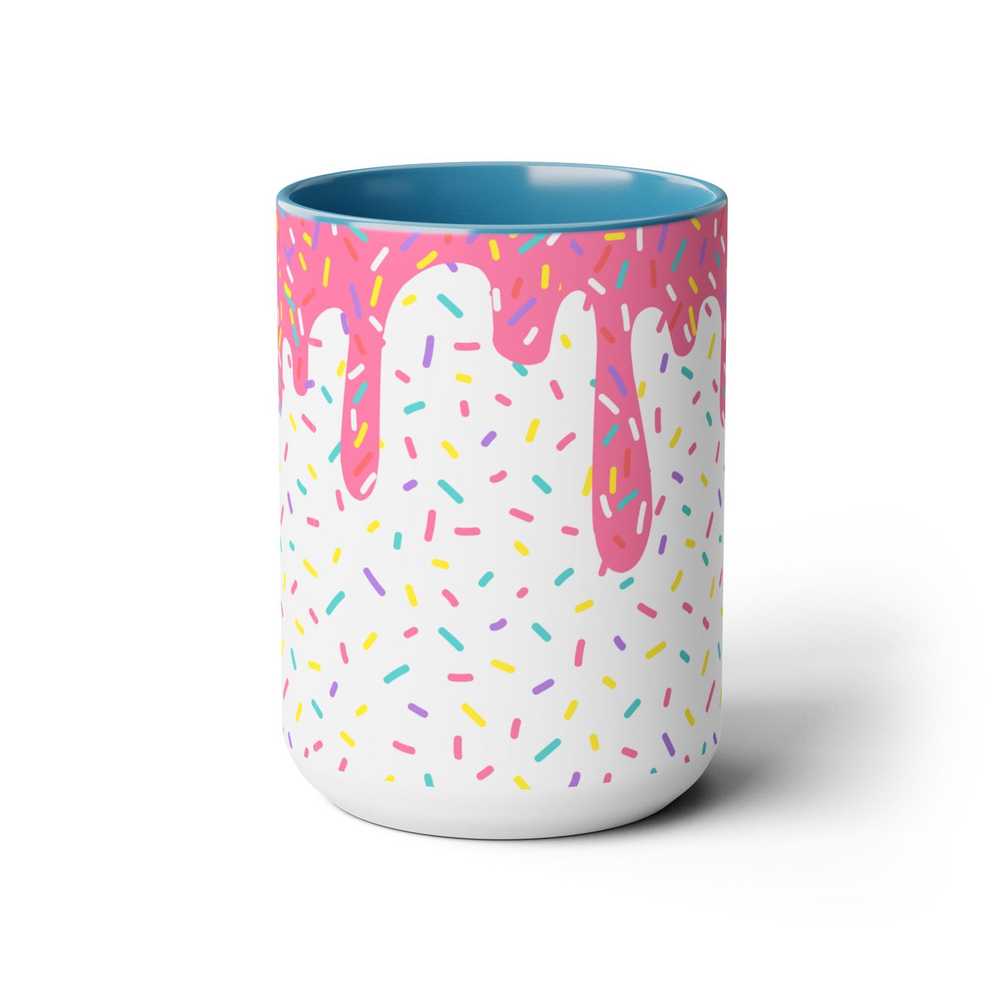 Rainbow Sprinkles Two-Tone Mug | Pink, Light Blue