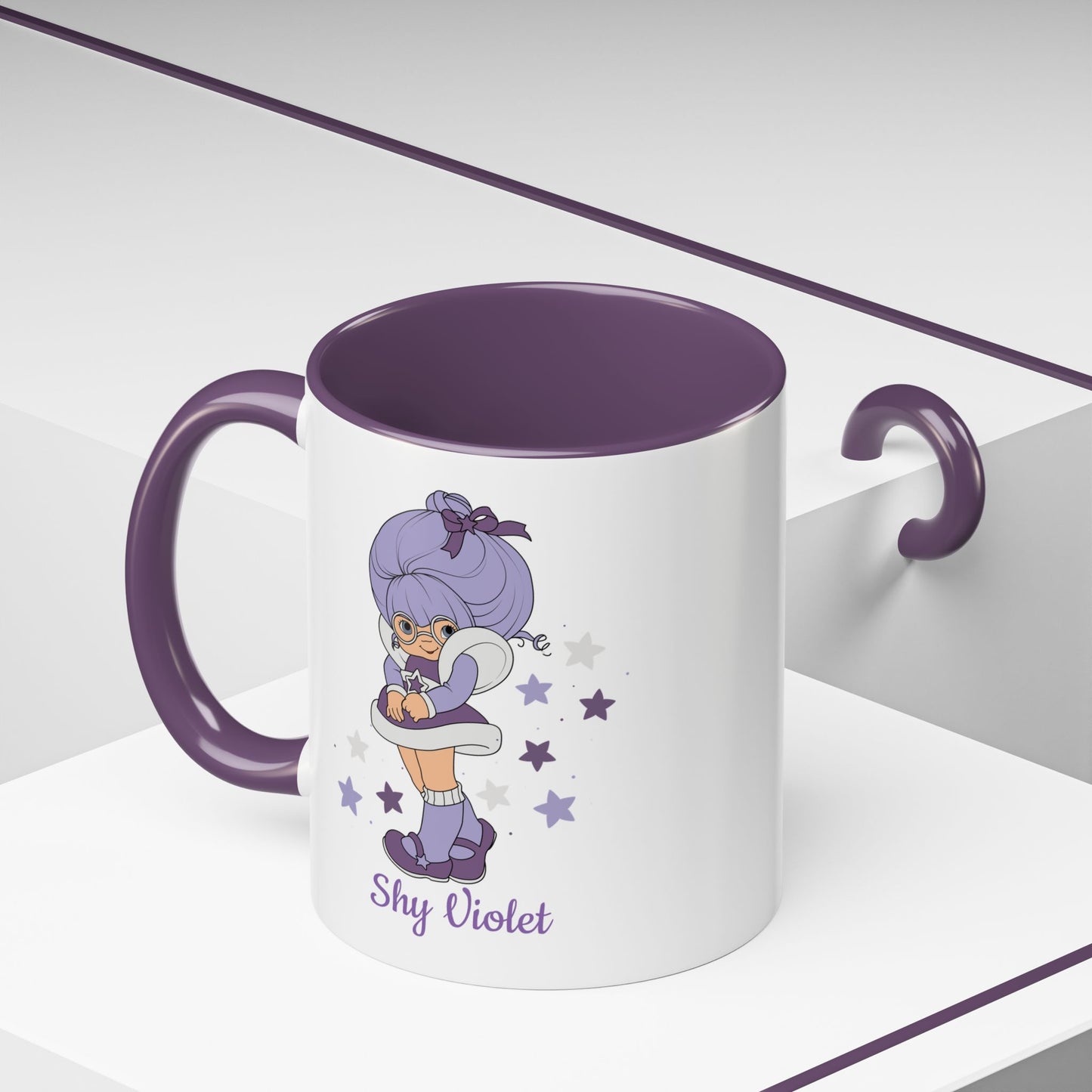 Rainbow Brite Color Kids Ceramic Mug - Shy Violet, 11oz/15oz