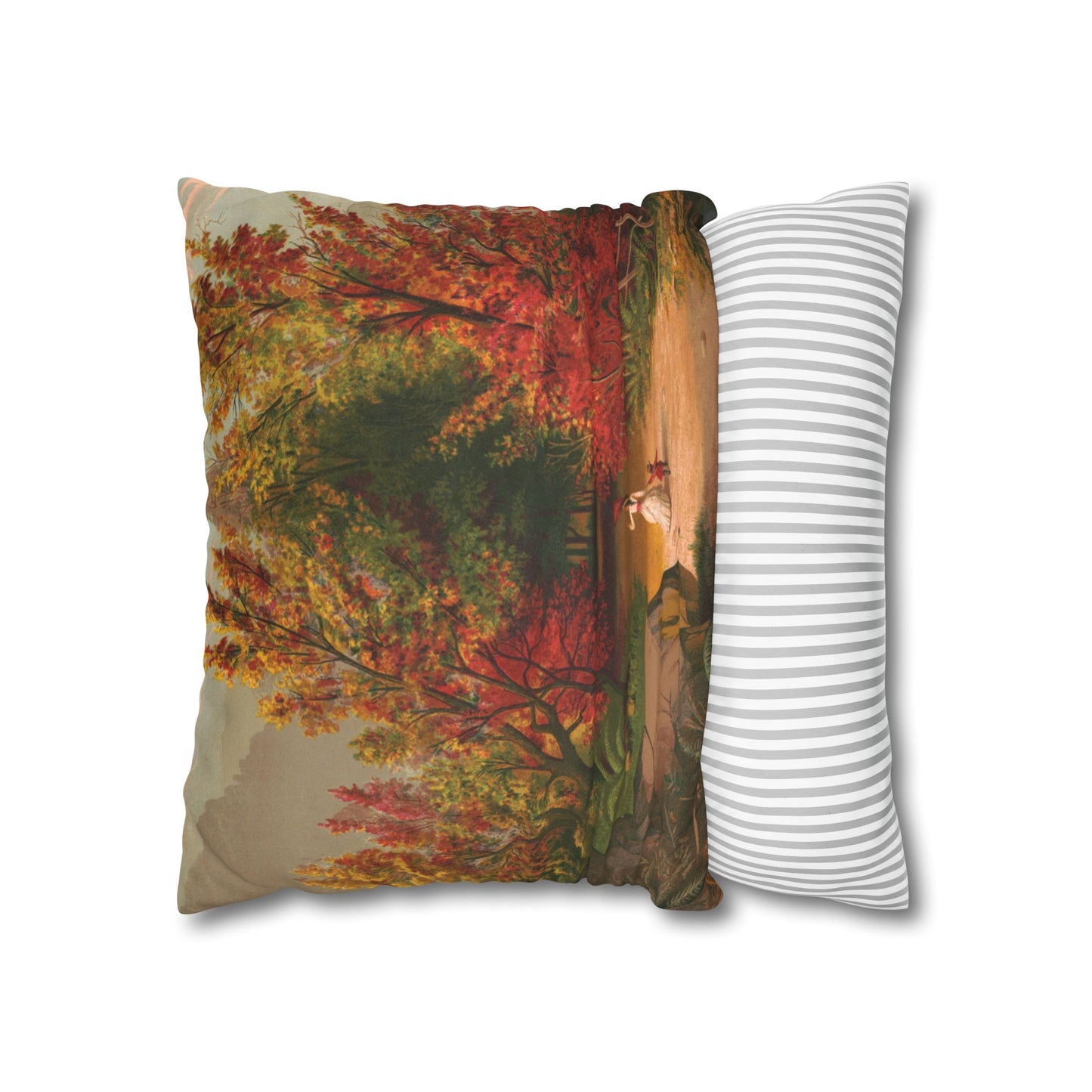 Autumn Days Faux Suede Square Pillowcase