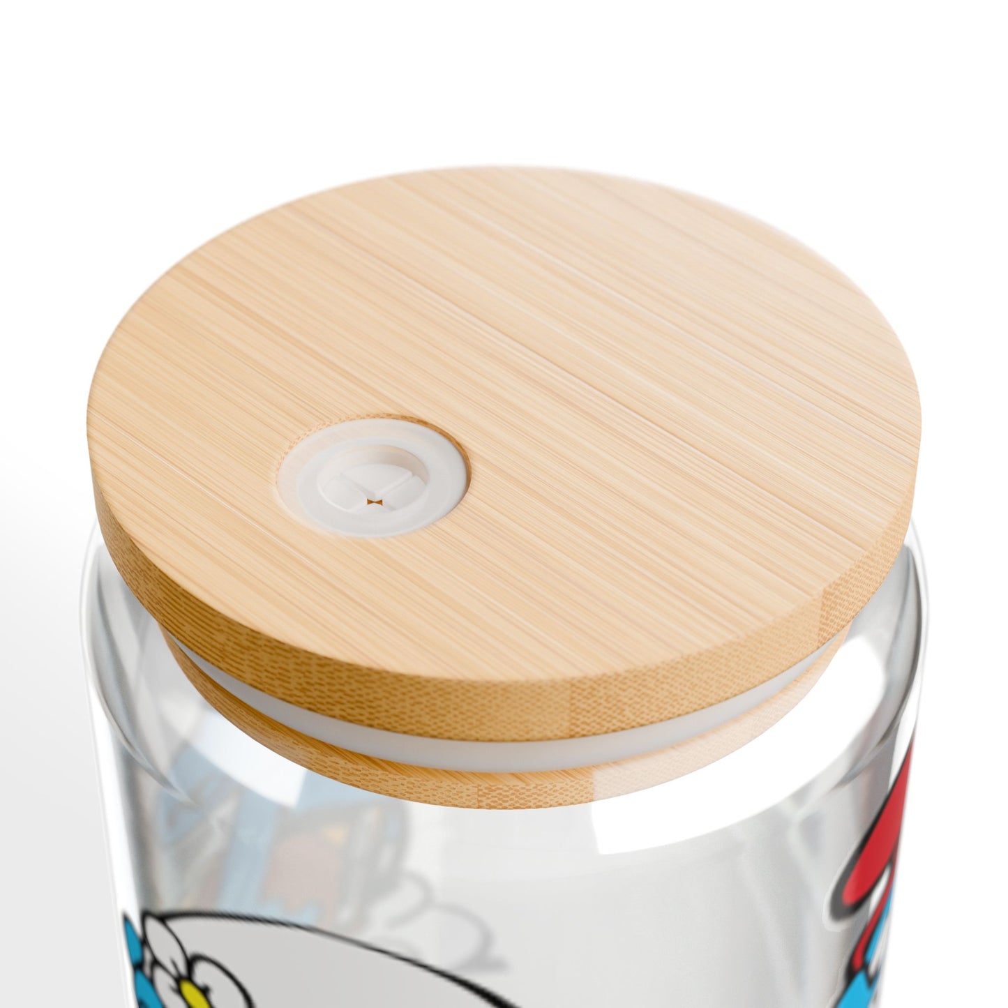 Smurfs Themed Sipper Glass, 16oz | Papa Smurf, Brainy Smurf, Vanity Smurf