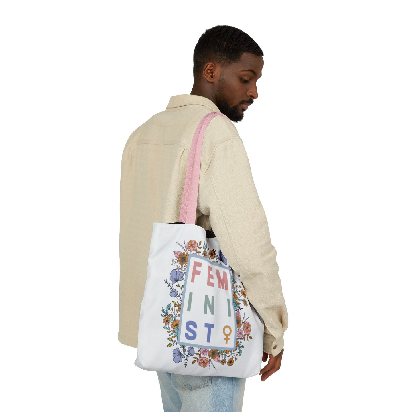 Feminist Floral Canvas Tote, 3 sizes