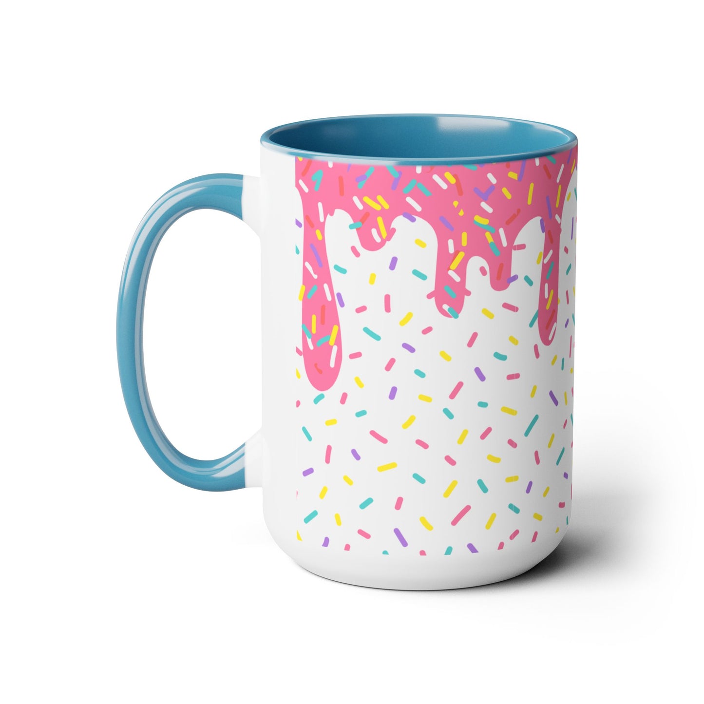 Rainbow Sprinkles Two-Tone Mug | Pink, Light Blue