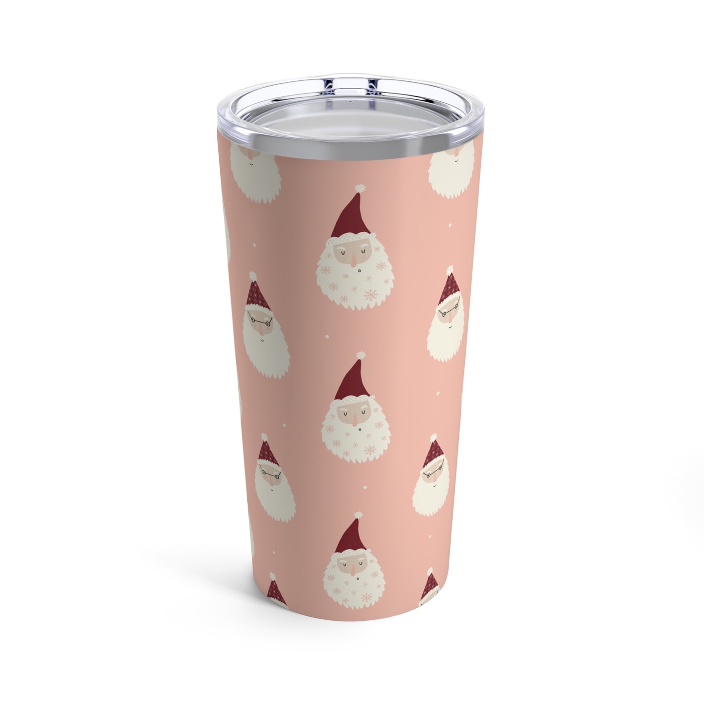 Holiday Tumbler 20oz, Pink Santa