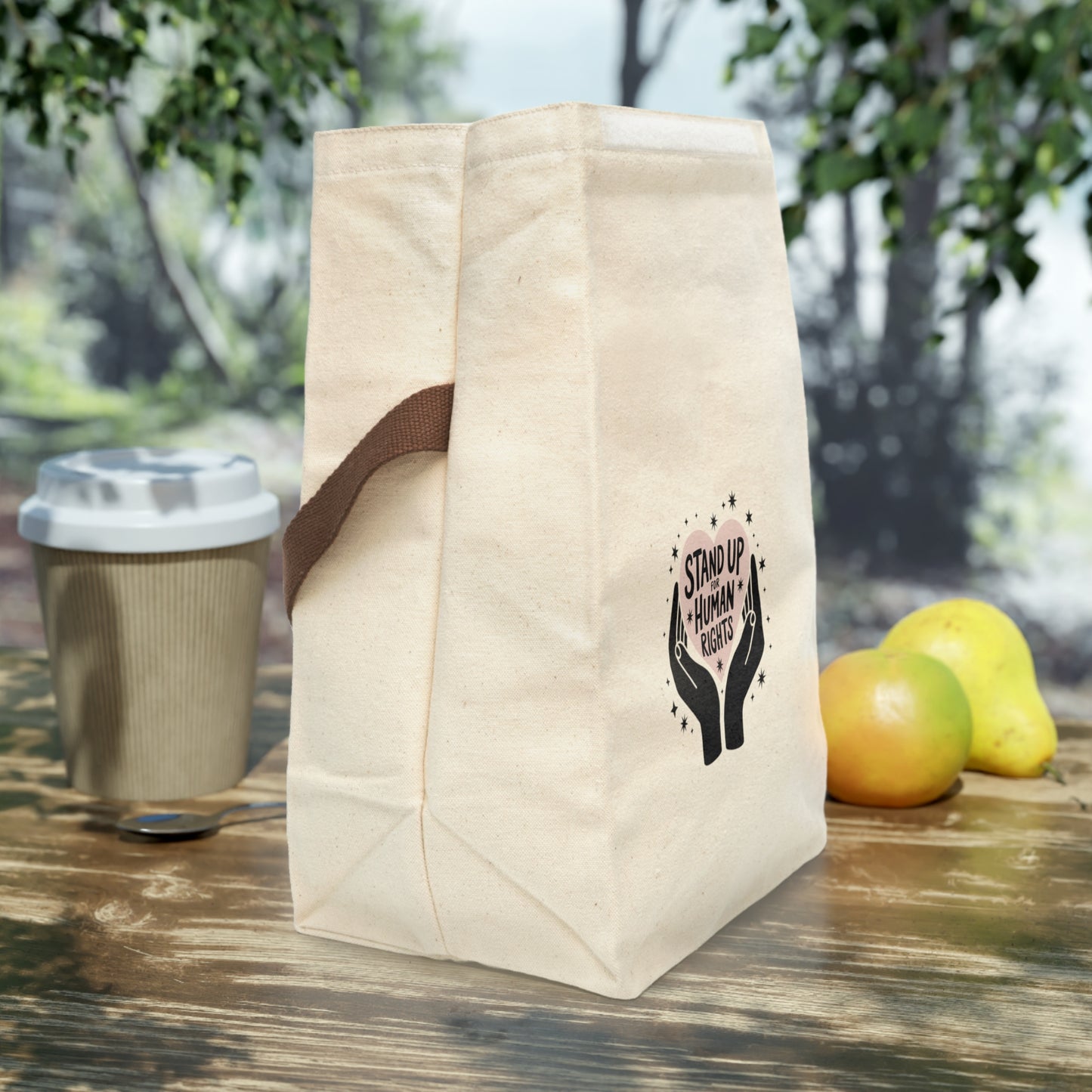 Human Rights Canvas Lunch Bag