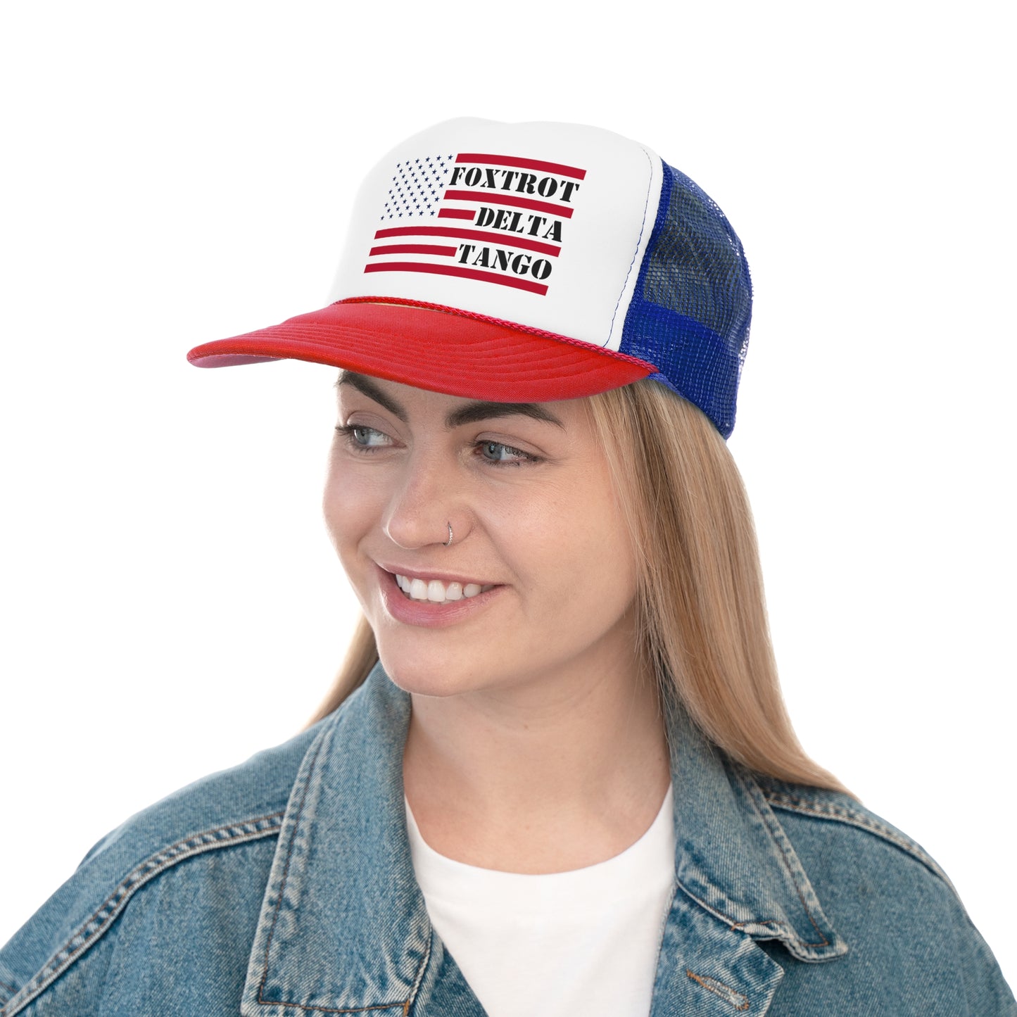 “FOXTROT DELTA TANGO” Anti-Trump Snap-Back Trucker Cap