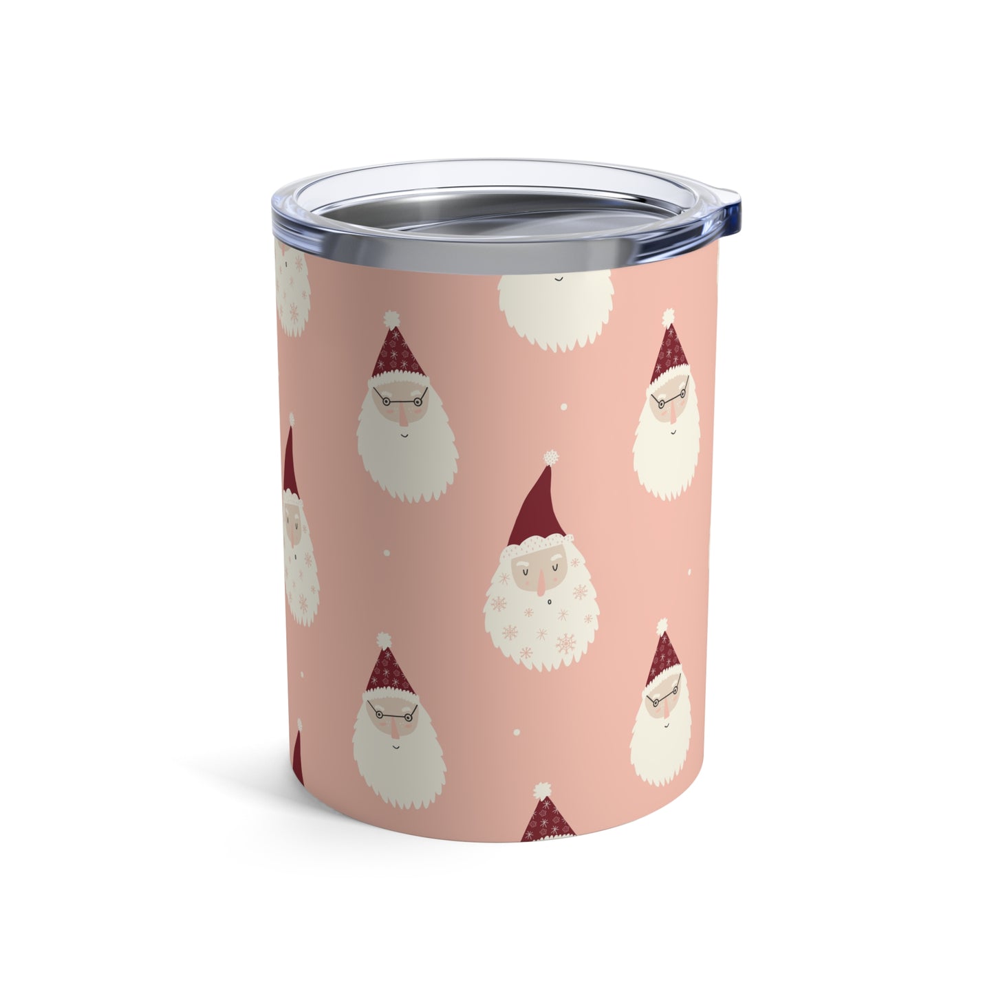 Rocks Tumbler, 10 oz - Pink Santa