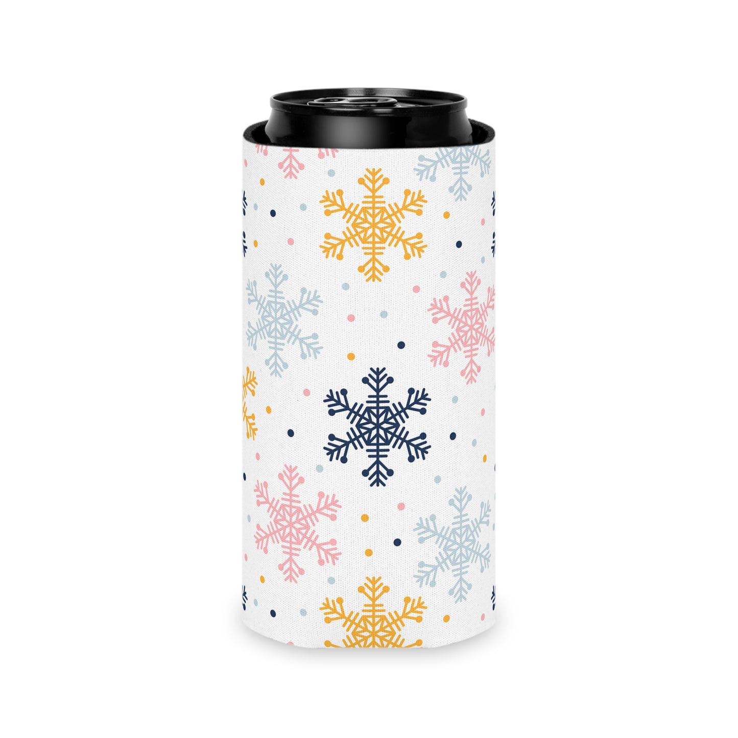 Can Cooler, Standard or Slim Size - Sweet Snowflakes