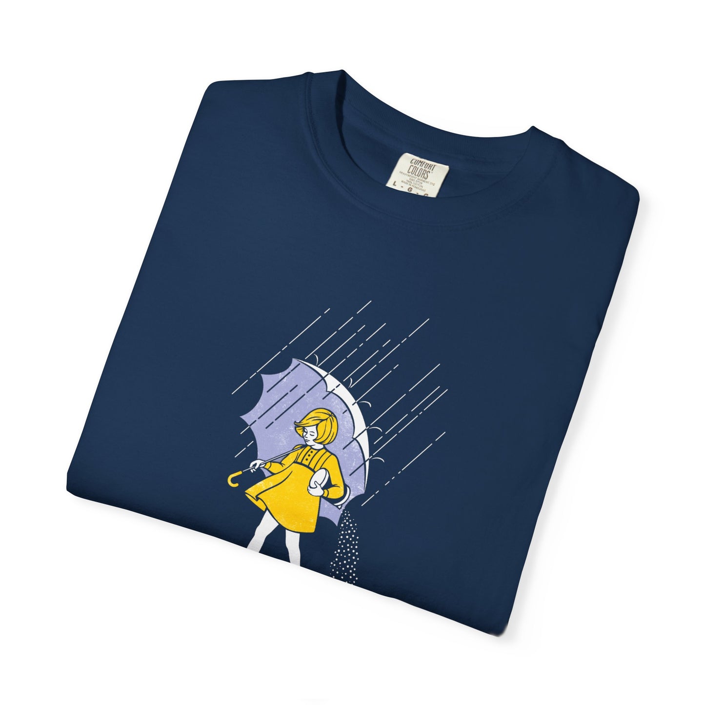 Salty Rain Girl T-Shirt — Funny Retro Illustration Tee