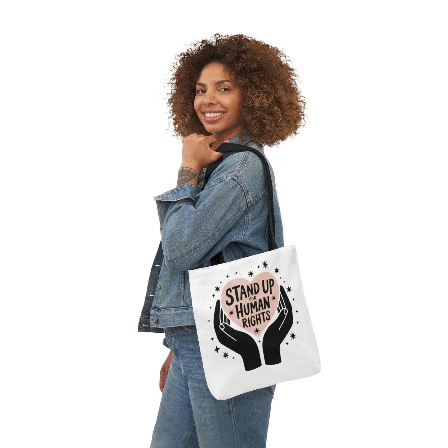 Canvas Tote, Colored Handles - Human Rights Eco-Friendly, 3 sizes