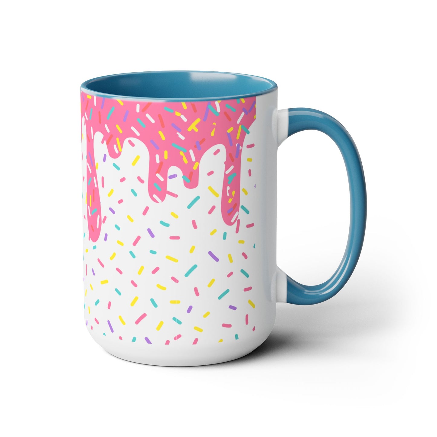 Rainbow Sprinkles Two-Tone Mug | Pink, Light Blue