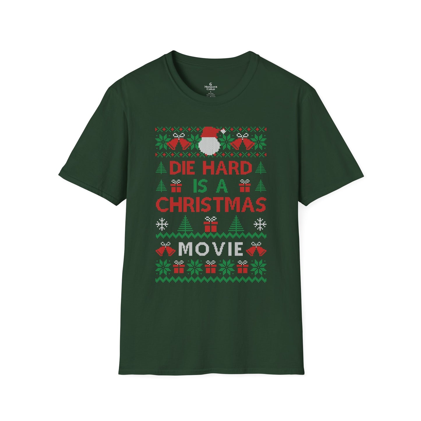 ‘Die Hard Is A Christmas Movie’ Funny Holiday Ugly Sweater Tee