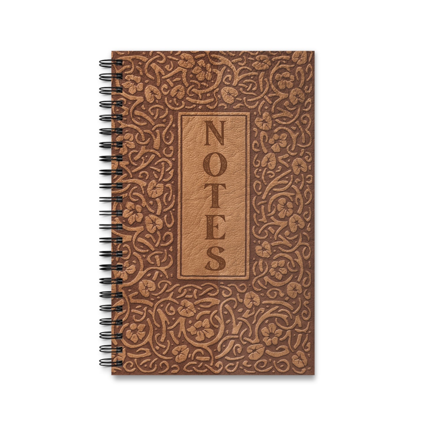 Scrollwork “Notes” Spiral Notebook | Blank, Dot Grid, Lined, Task