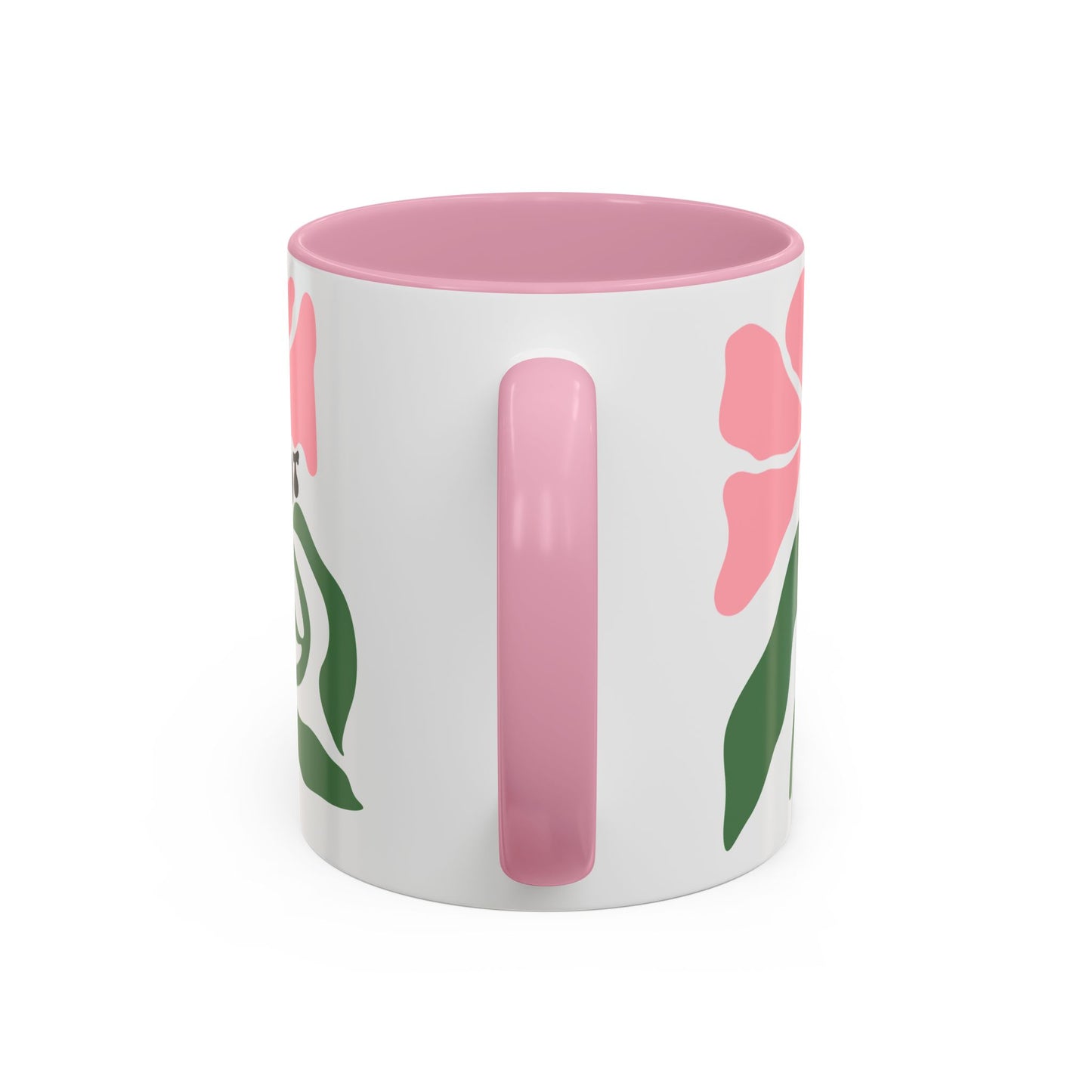 'FDT' Pink Floral Ceramic Mug