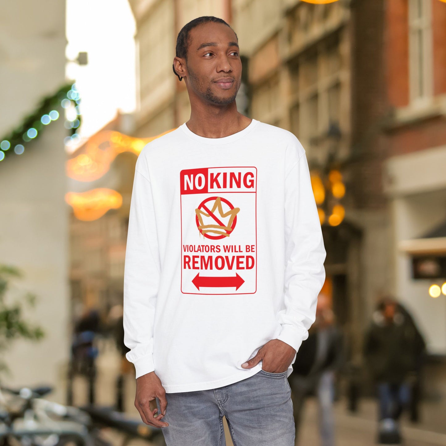 NO KINGS Long Sleeve Unisex Tee