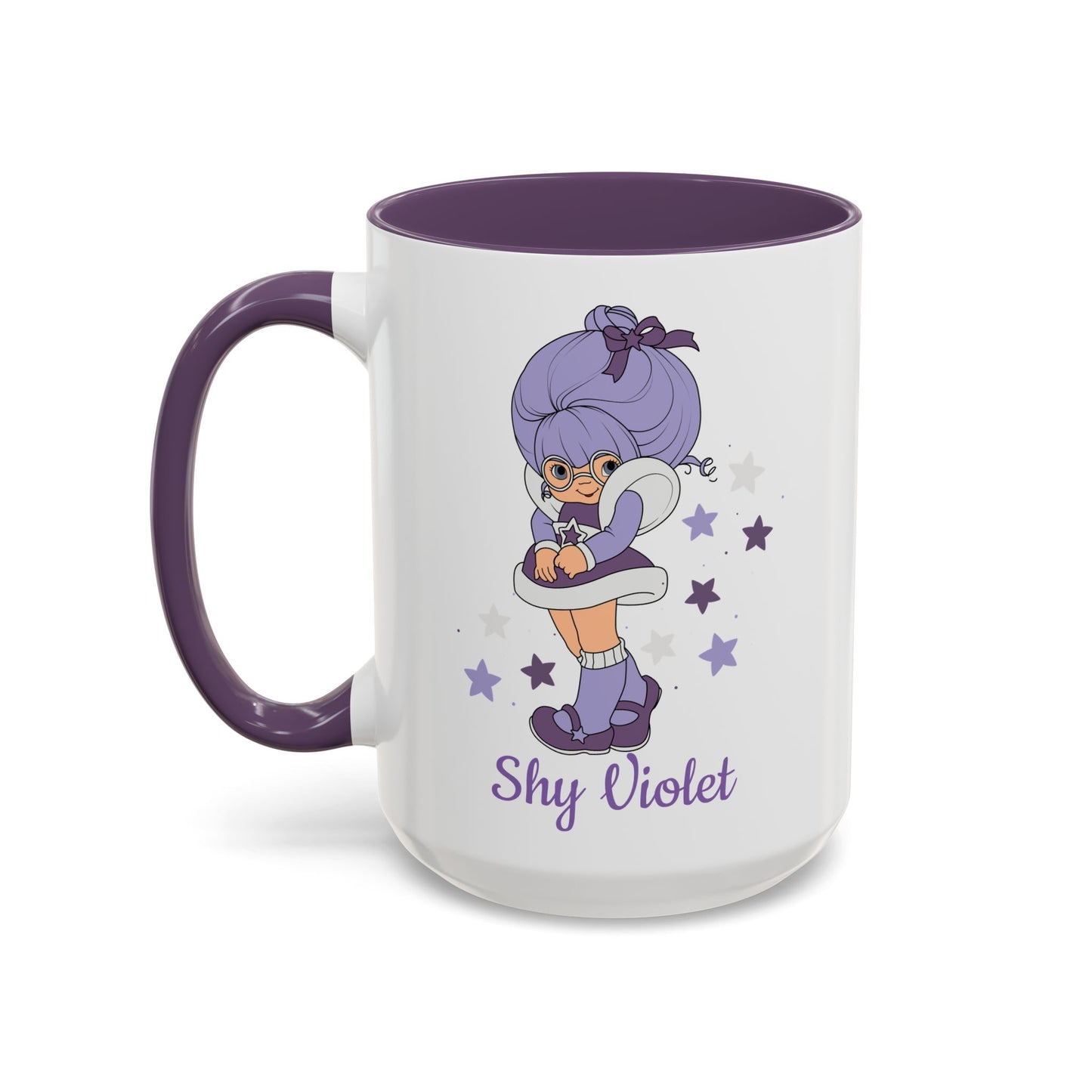 Rainbow Brite Color Kids Ceramic Mug - Shy Violet, 11oz/15oz