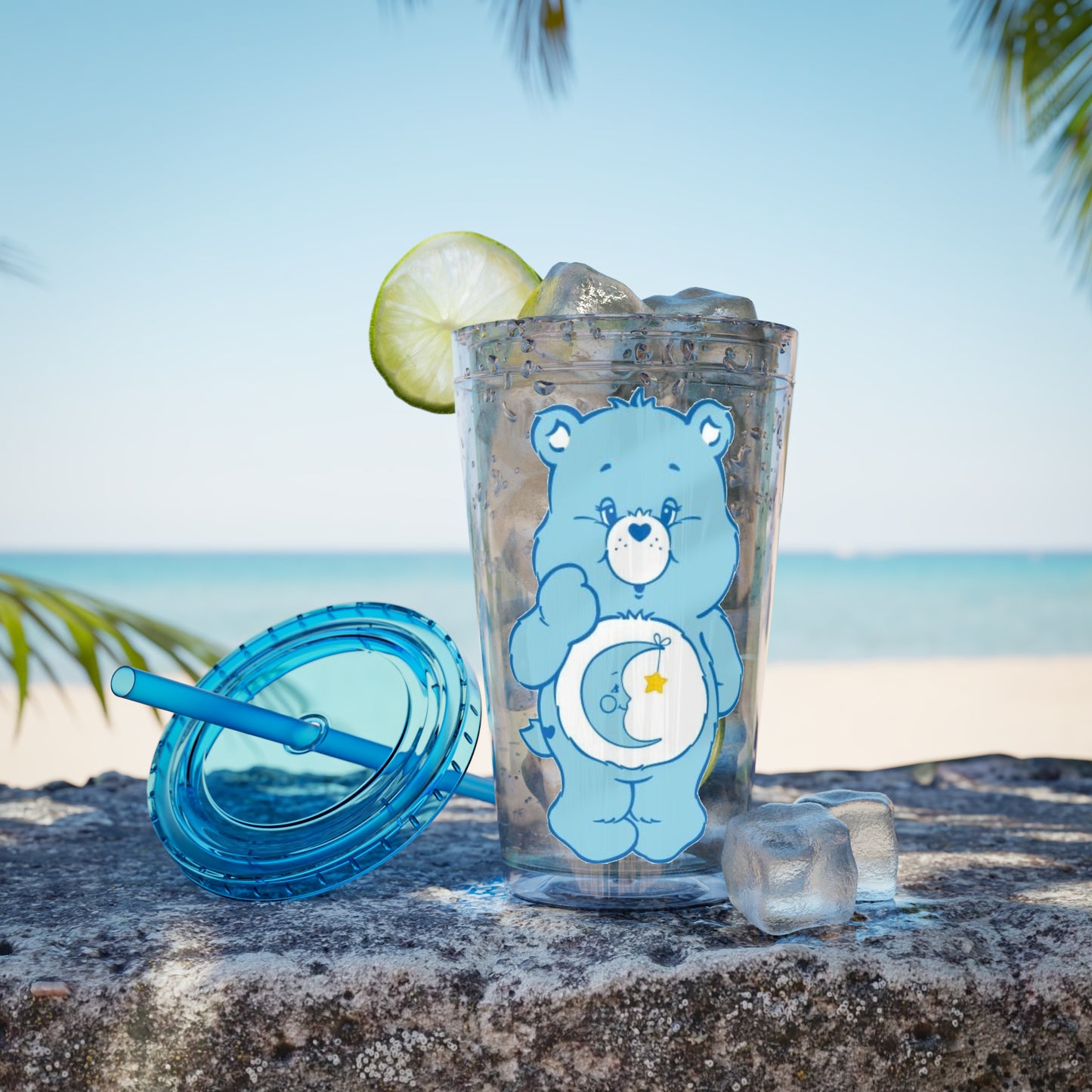 Care Bears 16oz Tumbler with Straw — Bedtime Bear