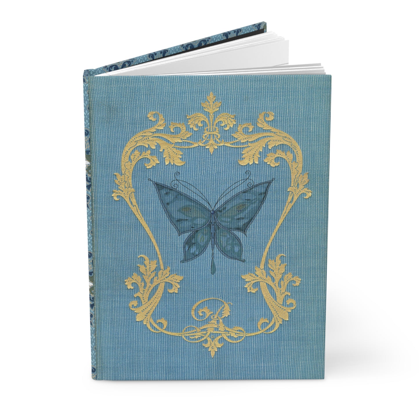 Blue Butterfly Hardcover Lined Journal