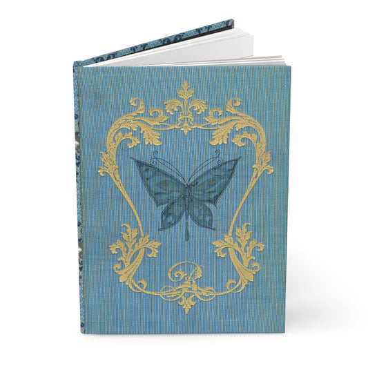 Blue Butterfly Hardcover Lined Journal