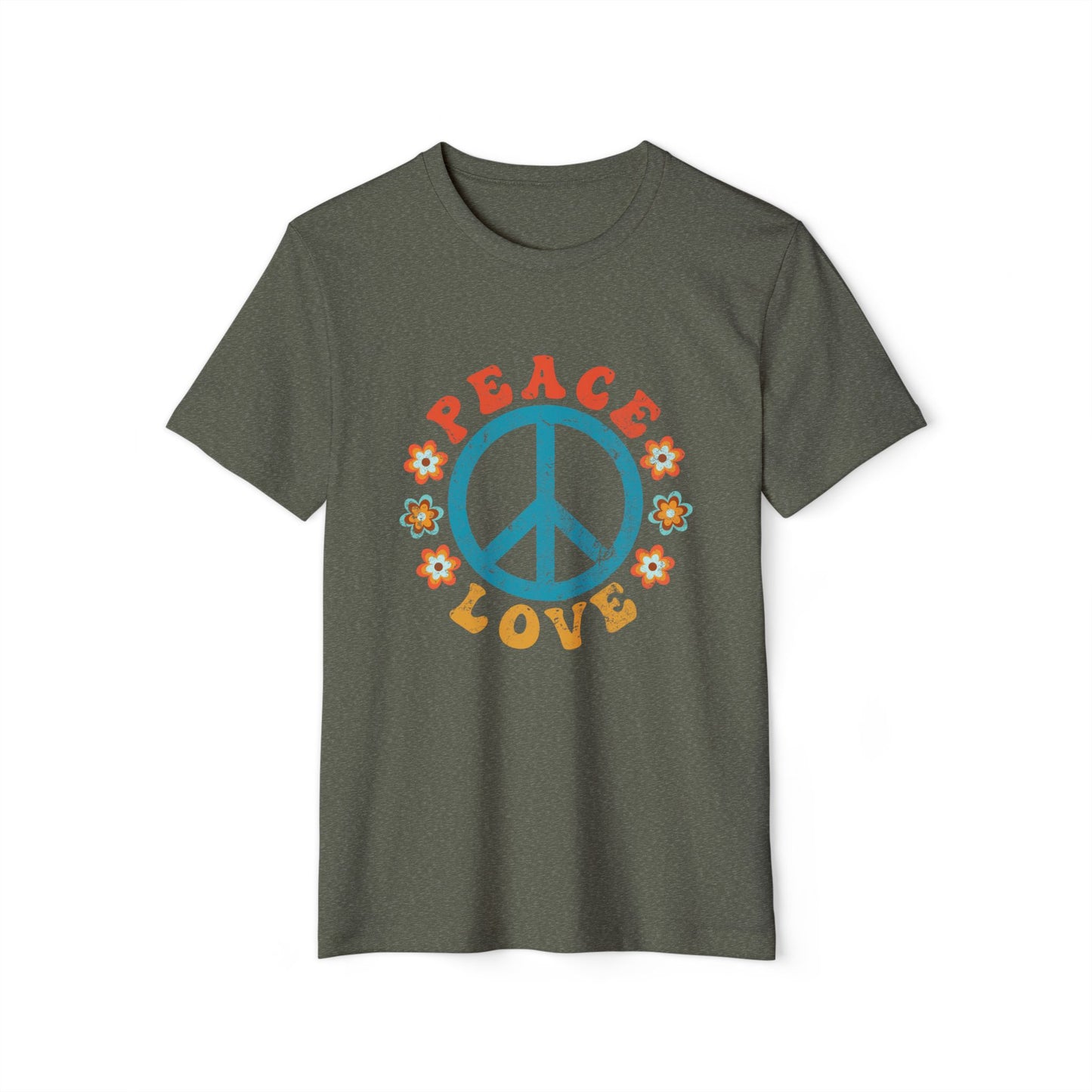 Eco-Friendly Unisex Tee - Peace & Love