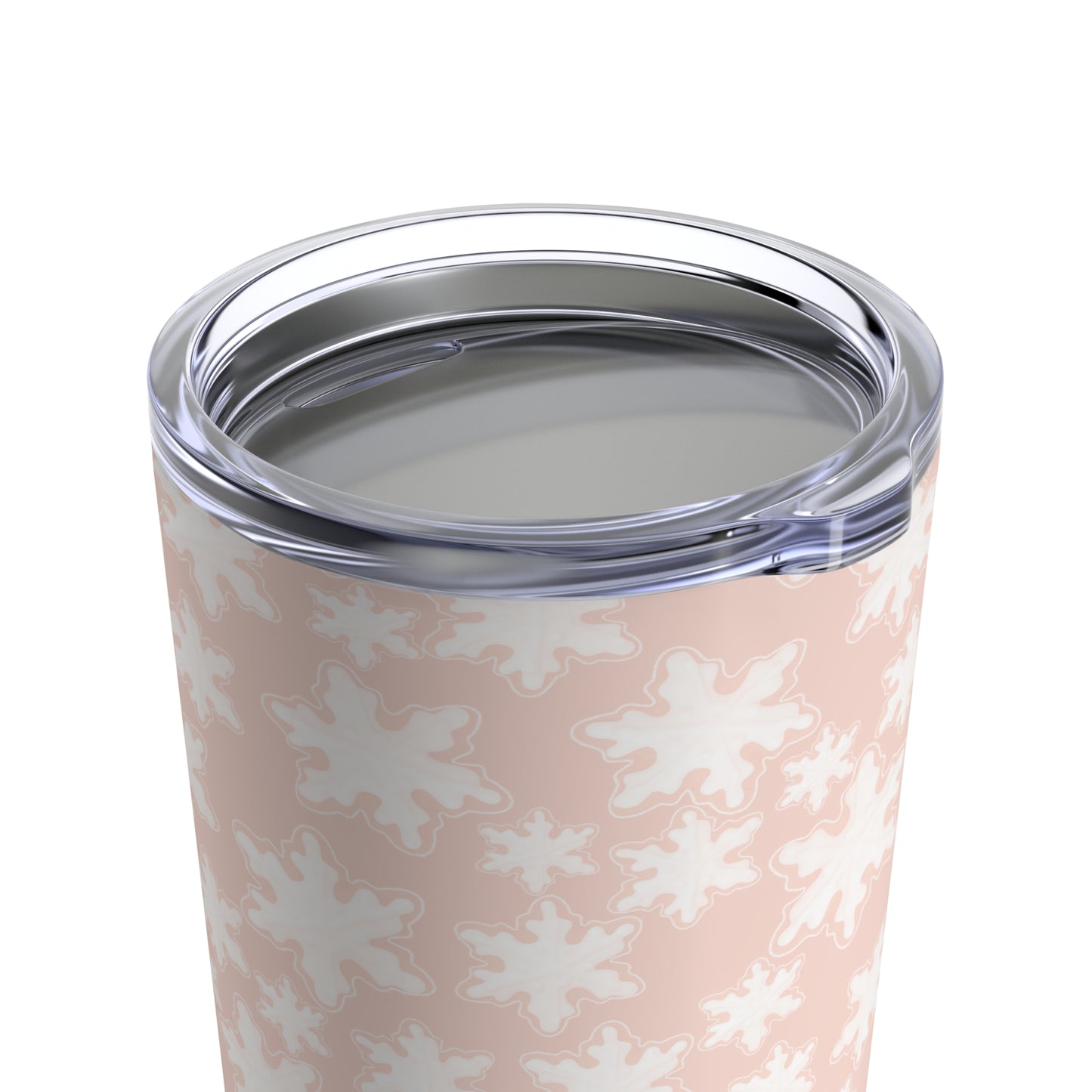 Holiday Tumbler, 20oz - Pastel Pink Snowflakes