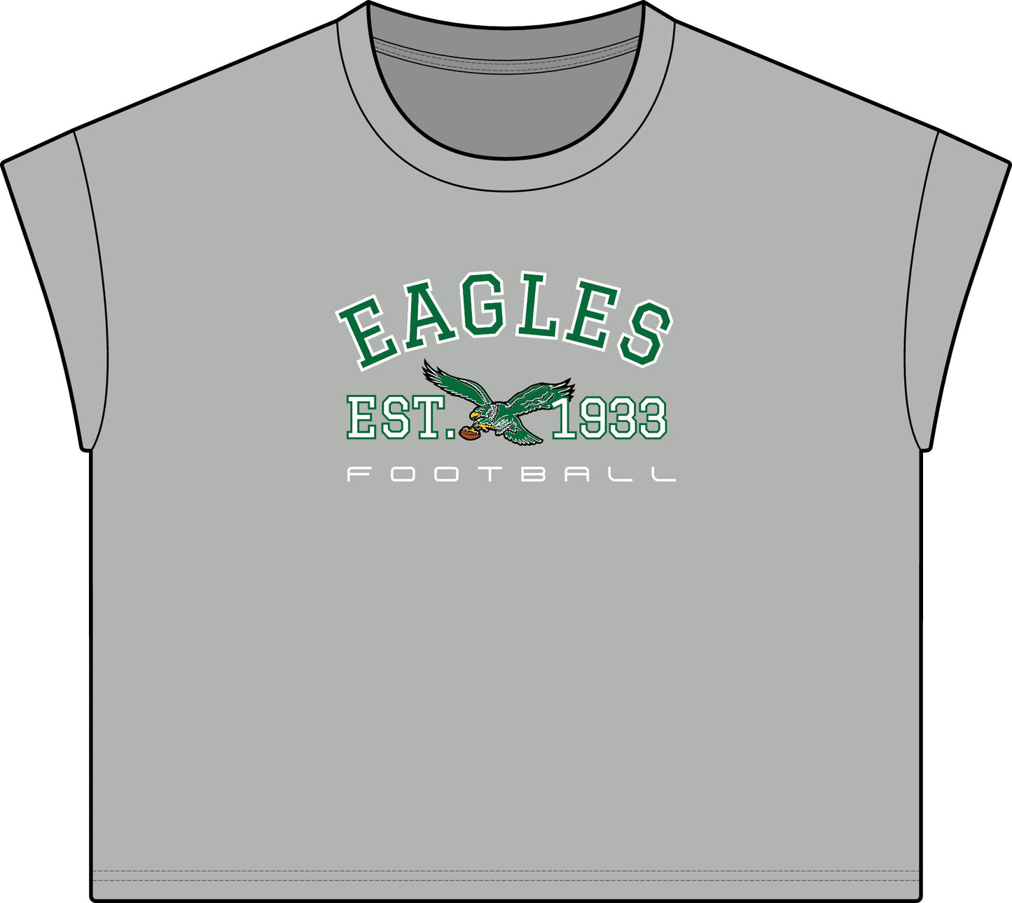Eagles Vintage Wash Tee - "Eagles Est. 1933" Retro Football Graphic