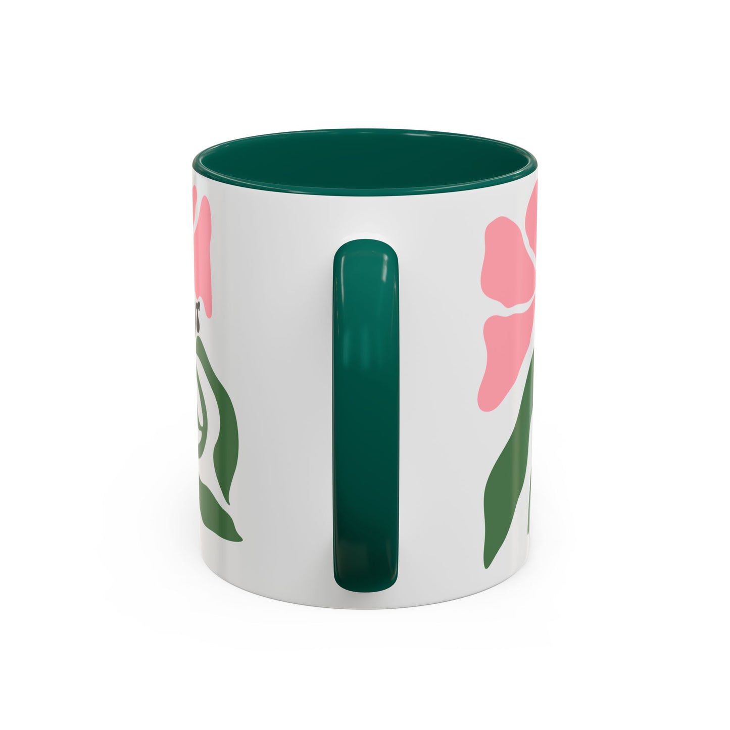 'FDT' Pink Floral Ceramic Mug