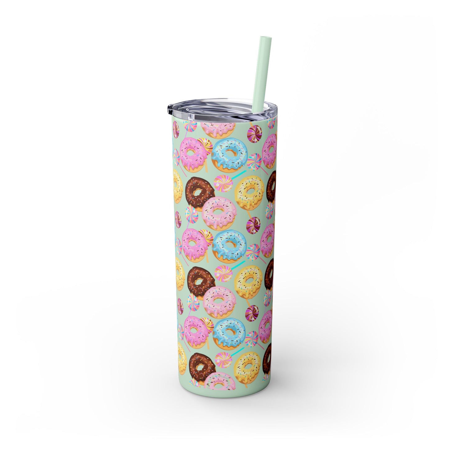 Sprinkled Donuts Skinny Tumbler | Multiple Colors