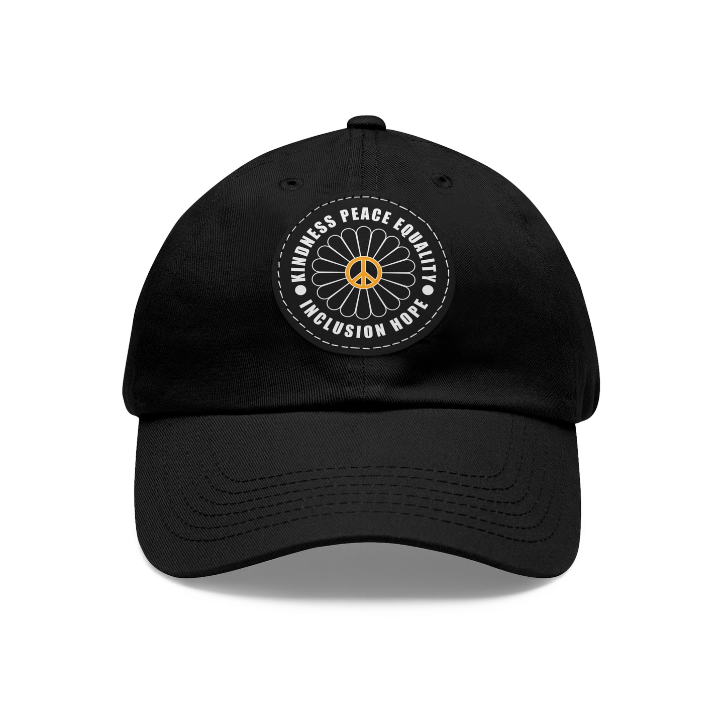 Kindness & Peace Black Patch Hat