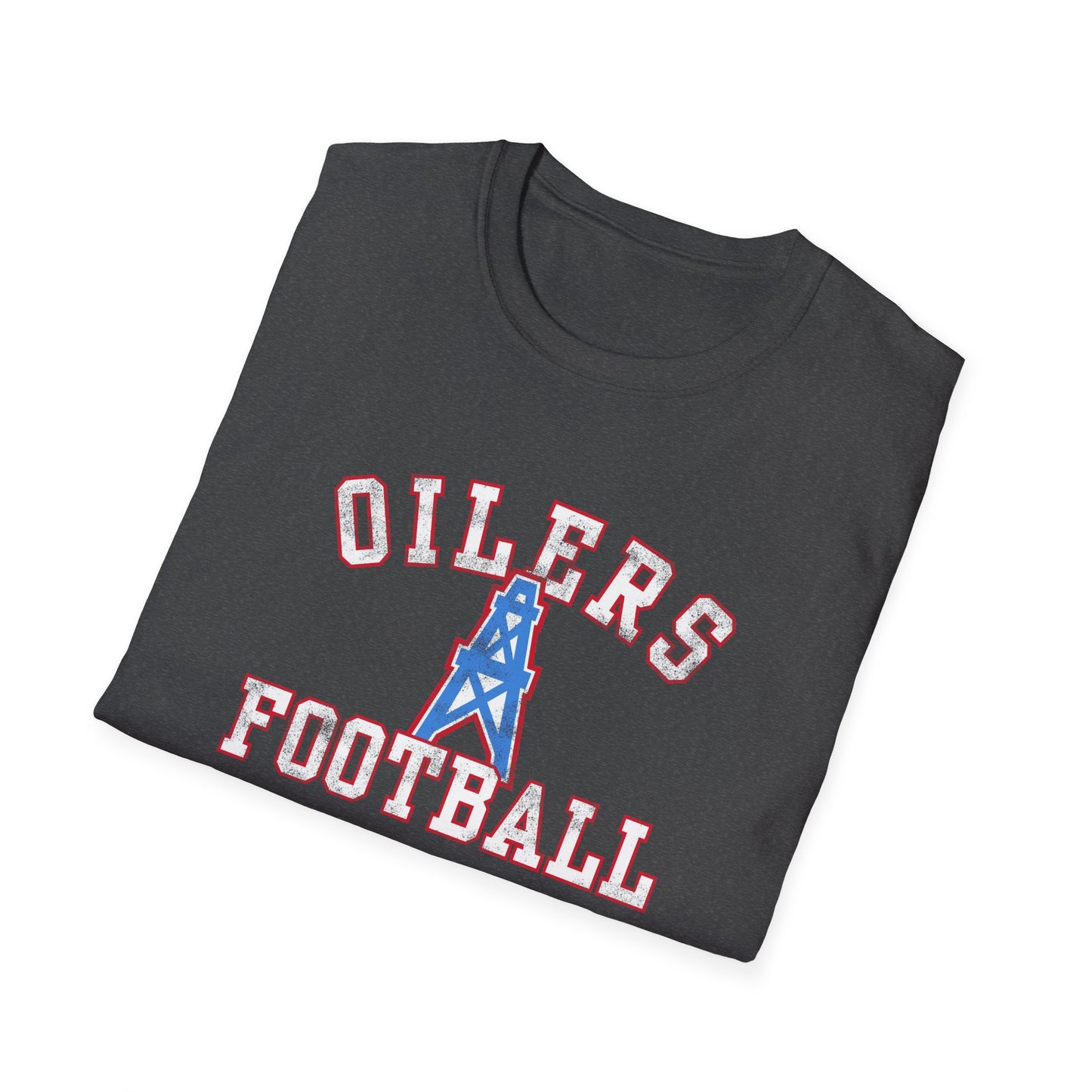 Houston Oilers Distressed “Oilers Football” Unisex T-Shirt | Up to 5X