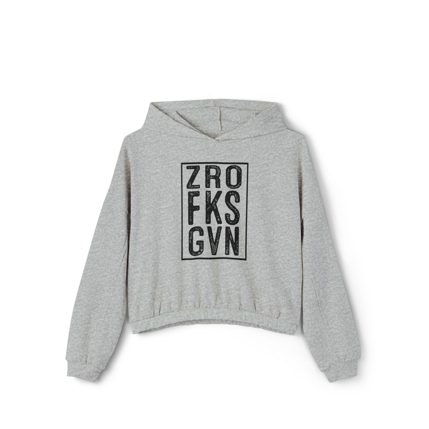 ‘ZRO FKS GVN’ Cropped Sweatshirt