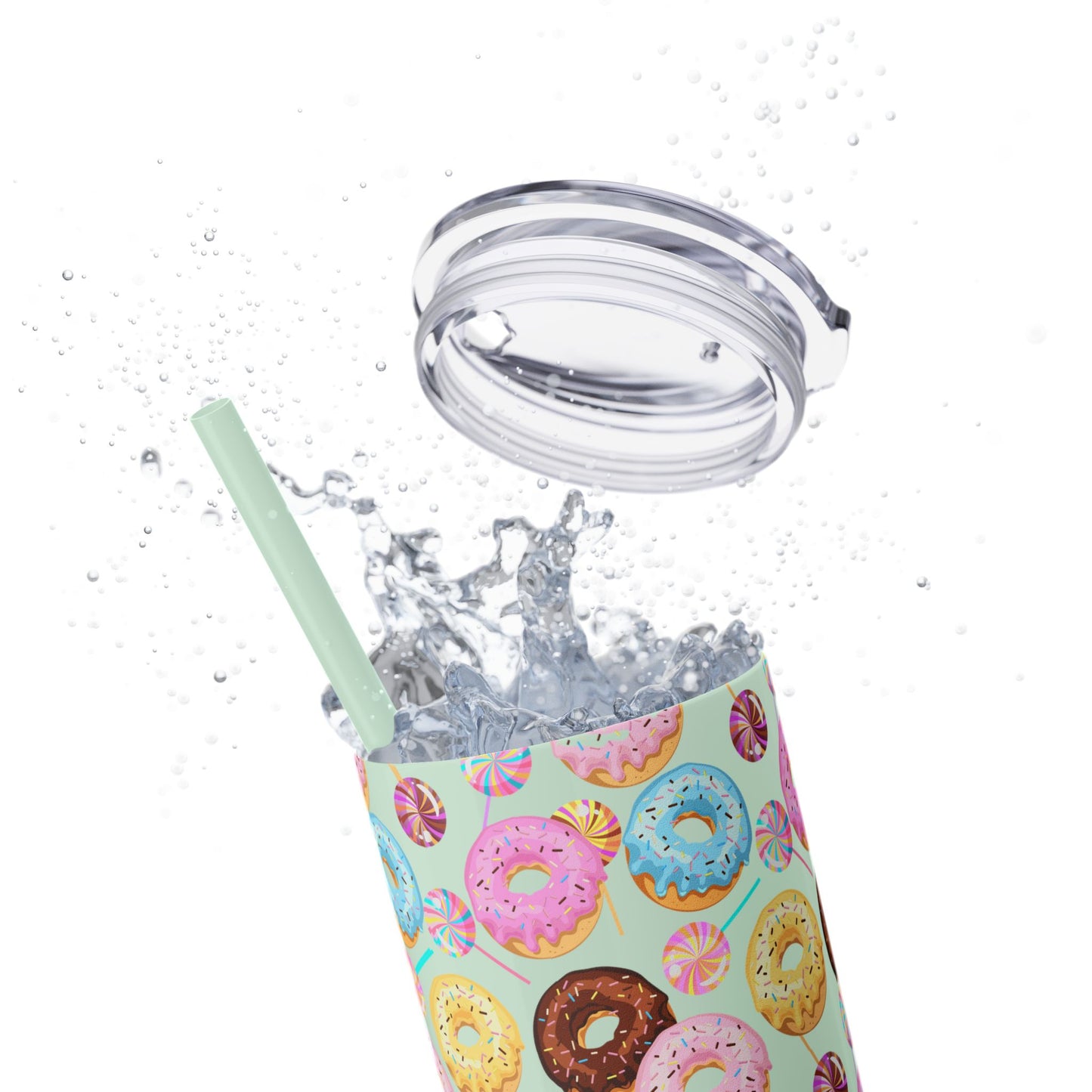 Sprinkled Donuts Skinny Tumbler | Multiple Colors