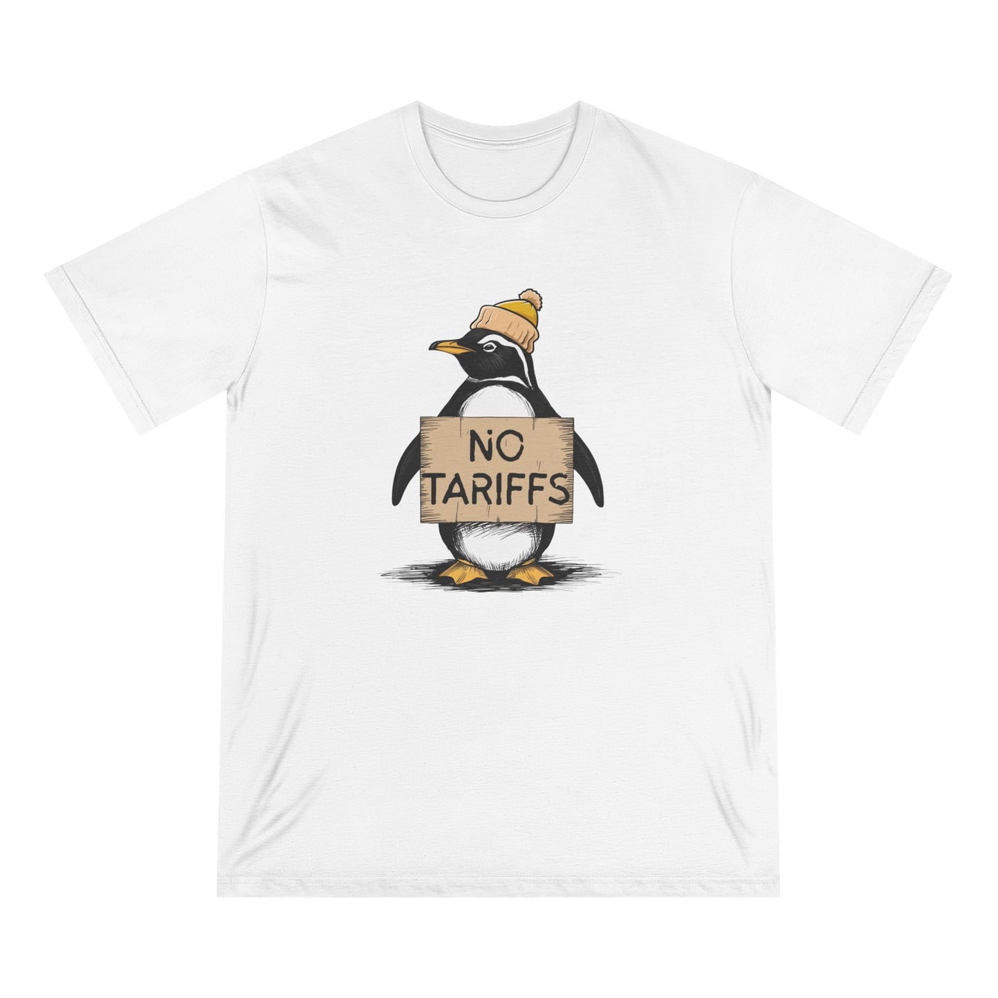Organic Unisex Tee - ‘NO TARIFFS’ Penguin