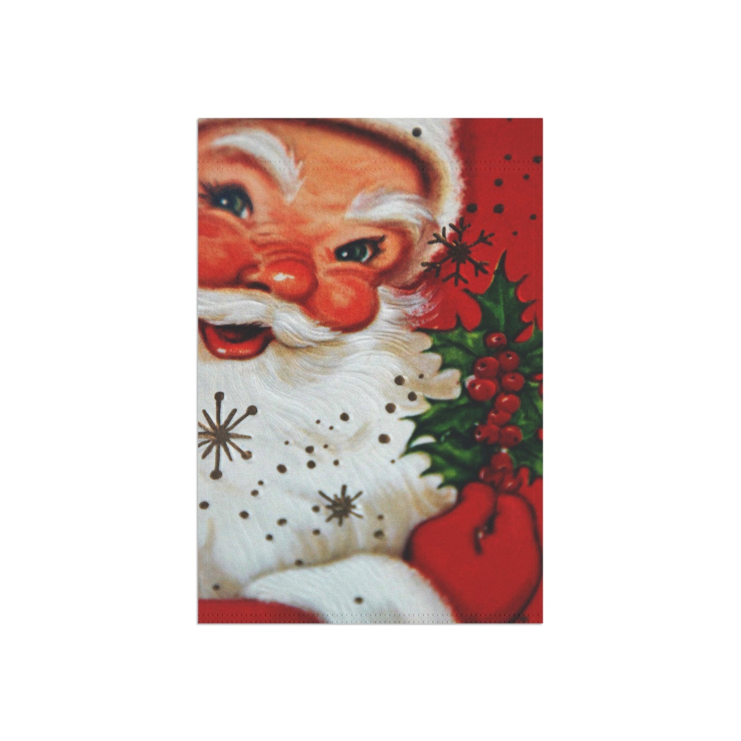 Fun Retro Santa Christmas Garden Flag or House Banner