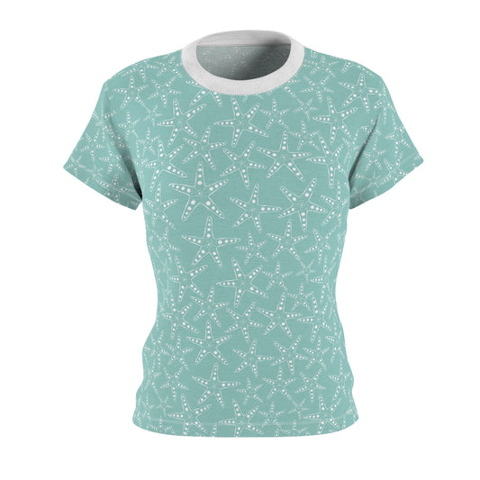 Beach Vibes Women's Tee with Starfish Print