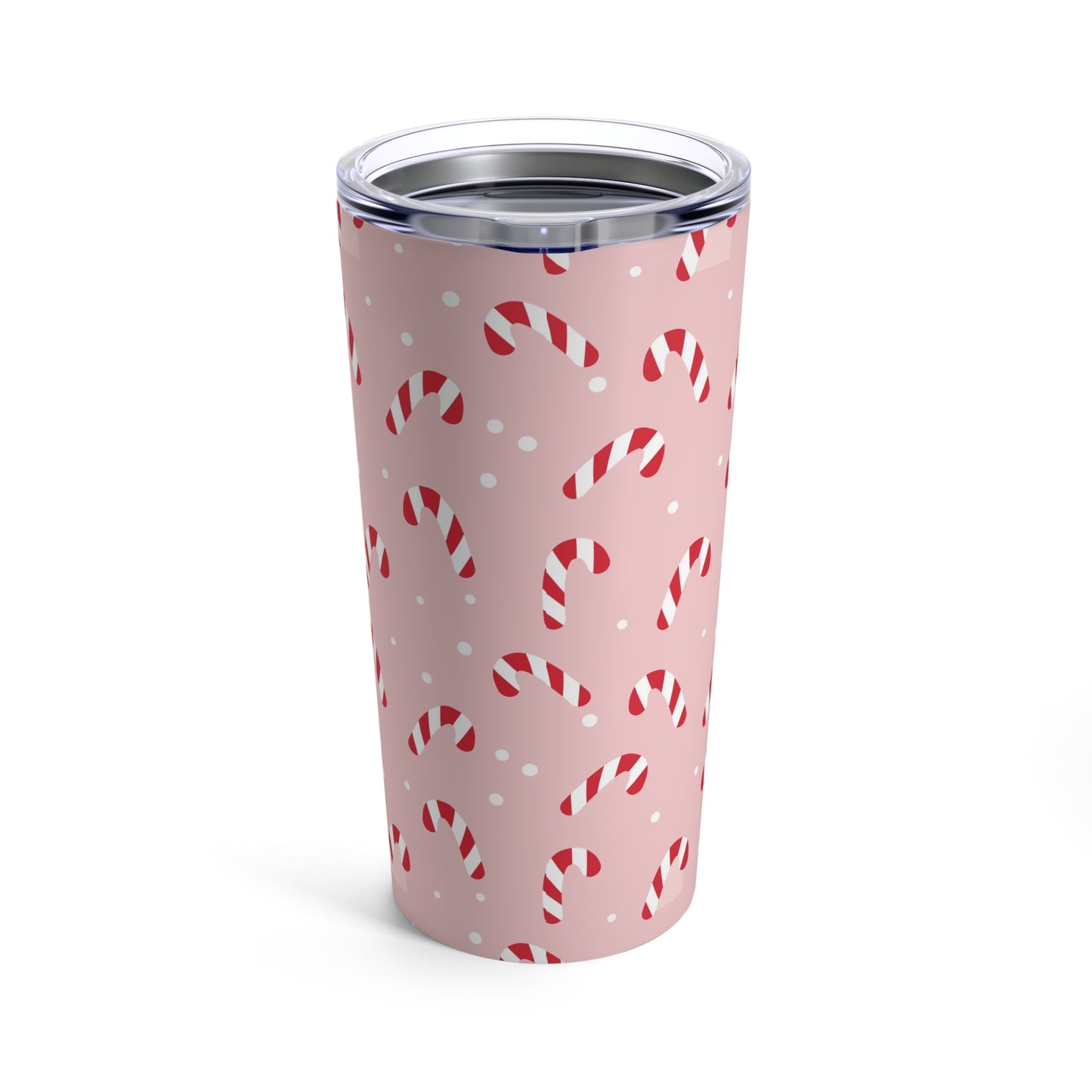 Holiday Tumbler, 20oz - Peppermint Pink Candy Canes