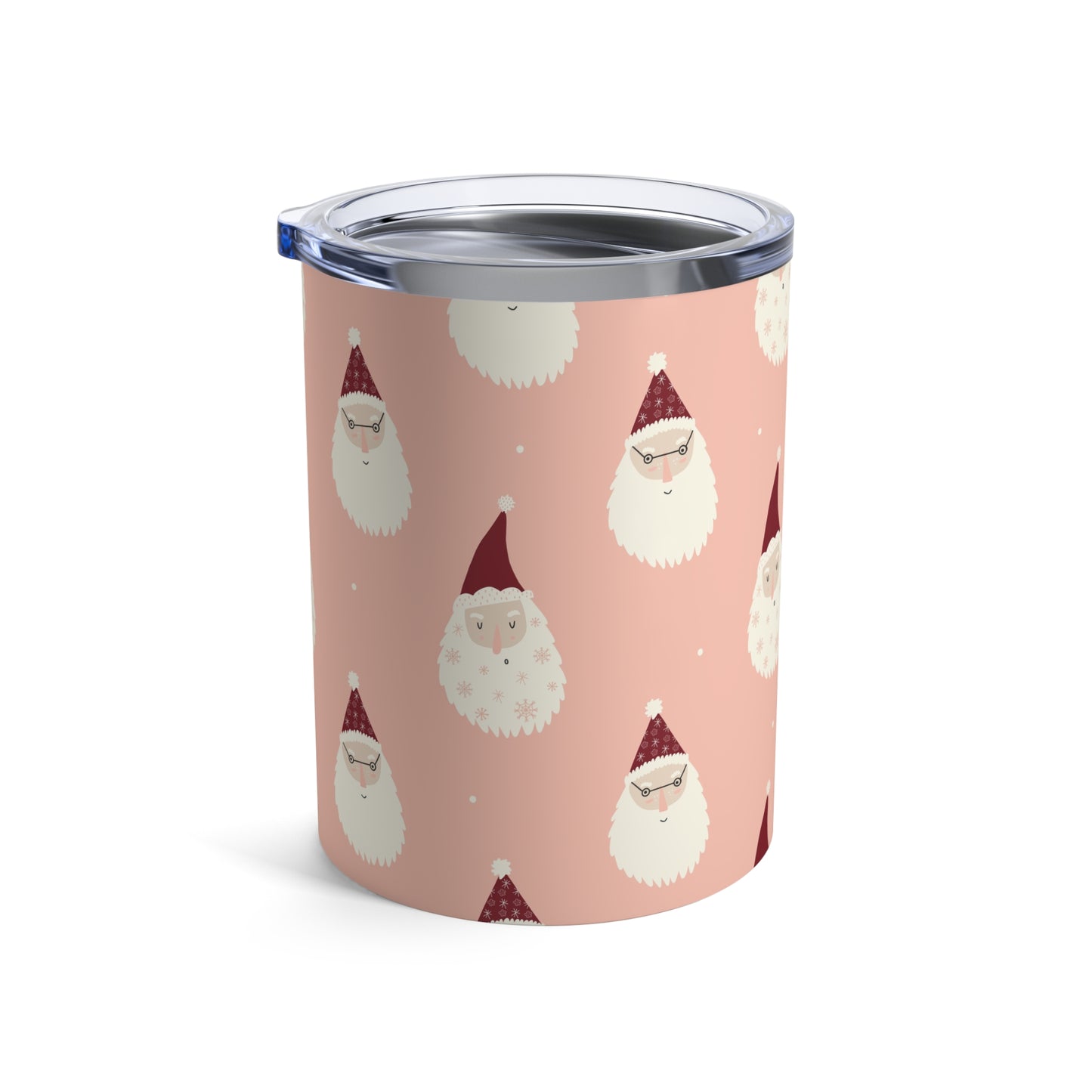 Rocks Tumbler, 10 oz - Pink Santa