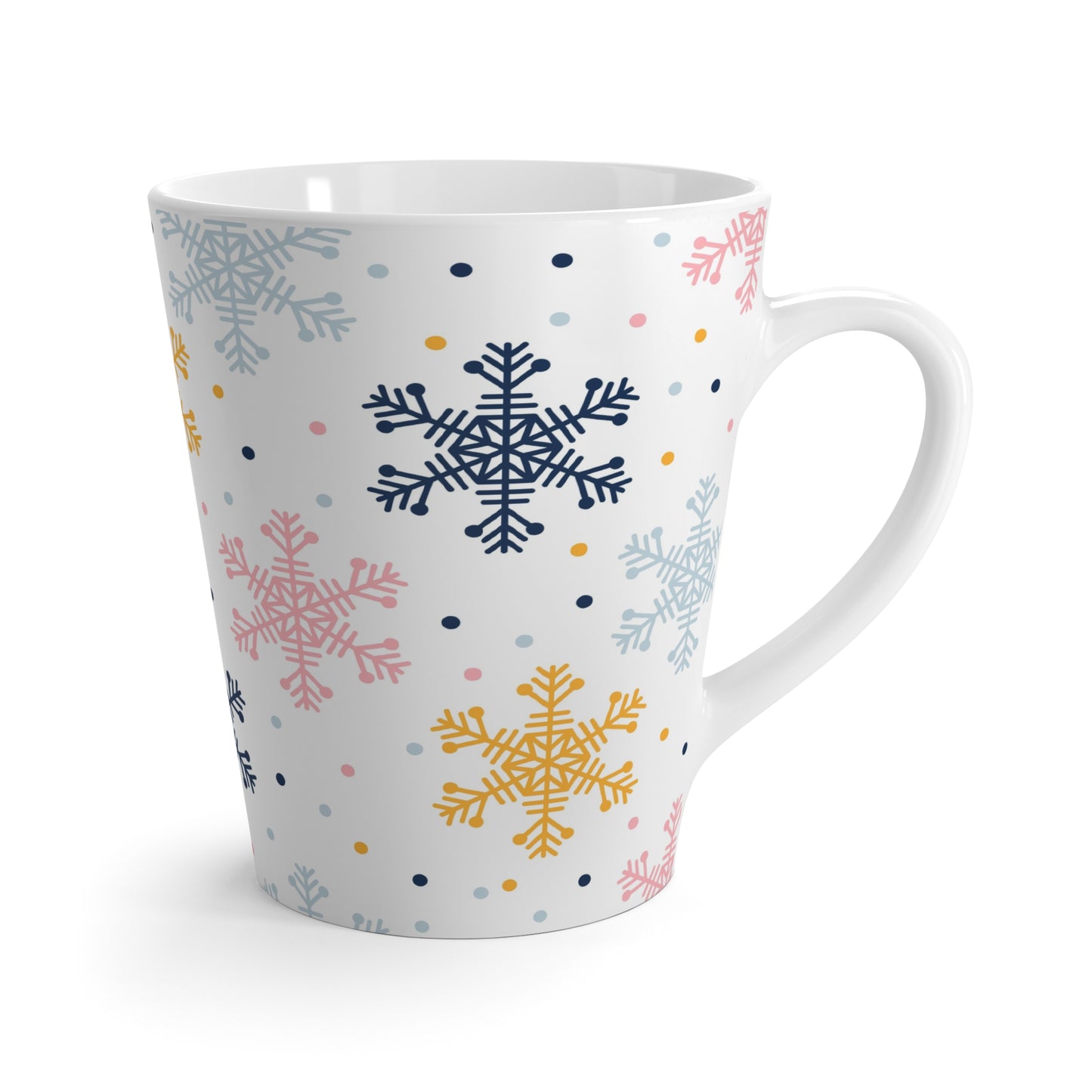 Latte Mug, 12oz - Sweet Snowflakes